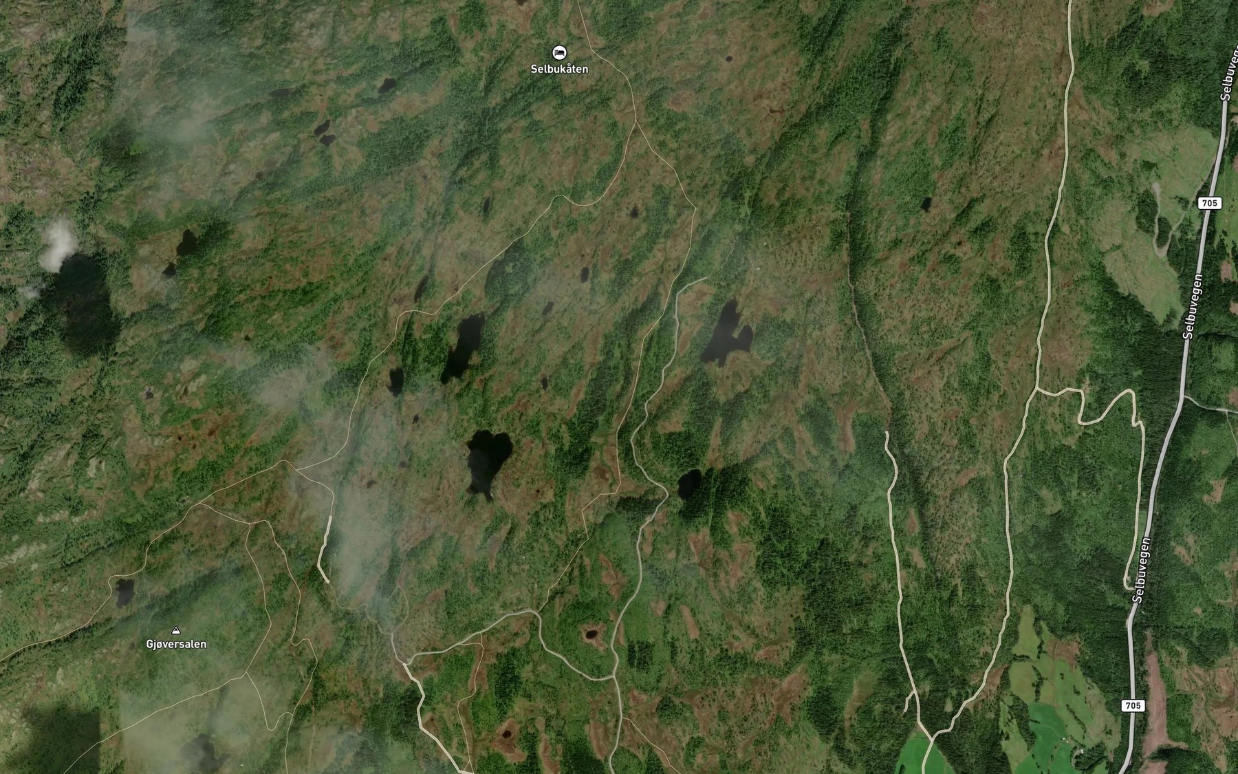 Satellite map of the Holbekken