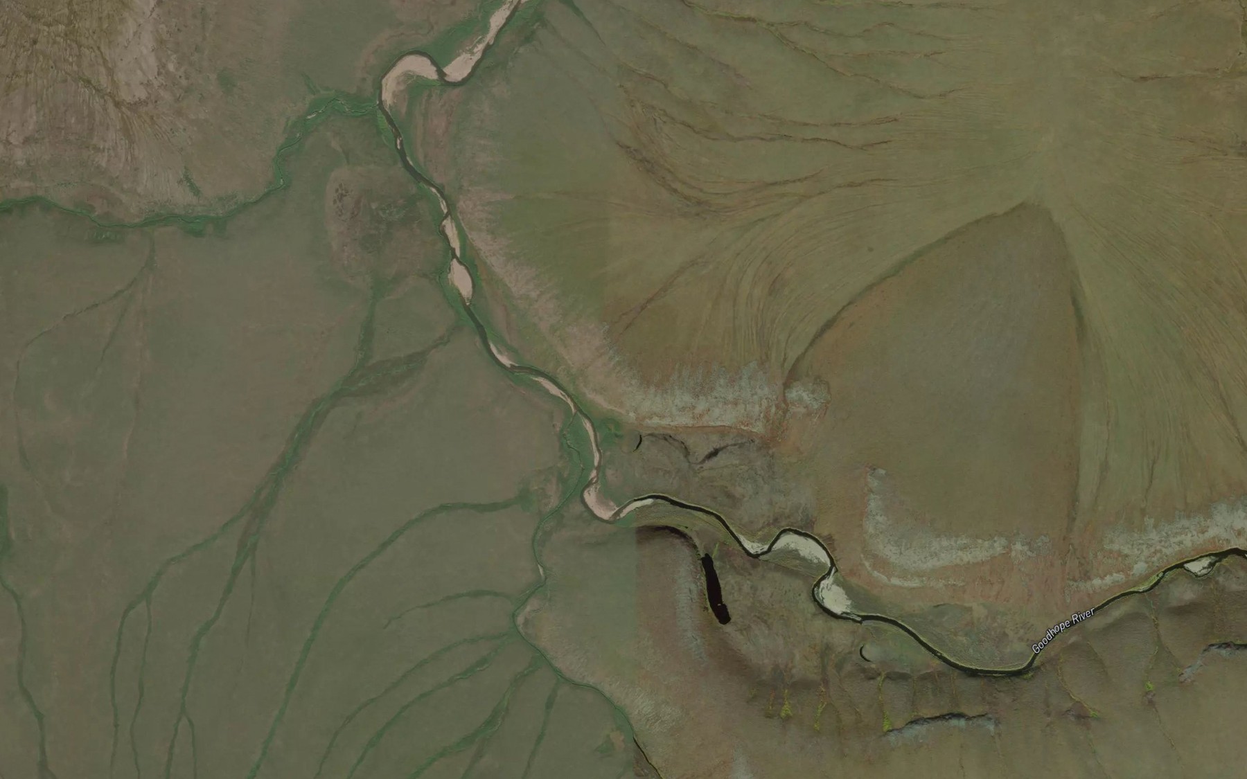 Satellite map of the Placer Creek