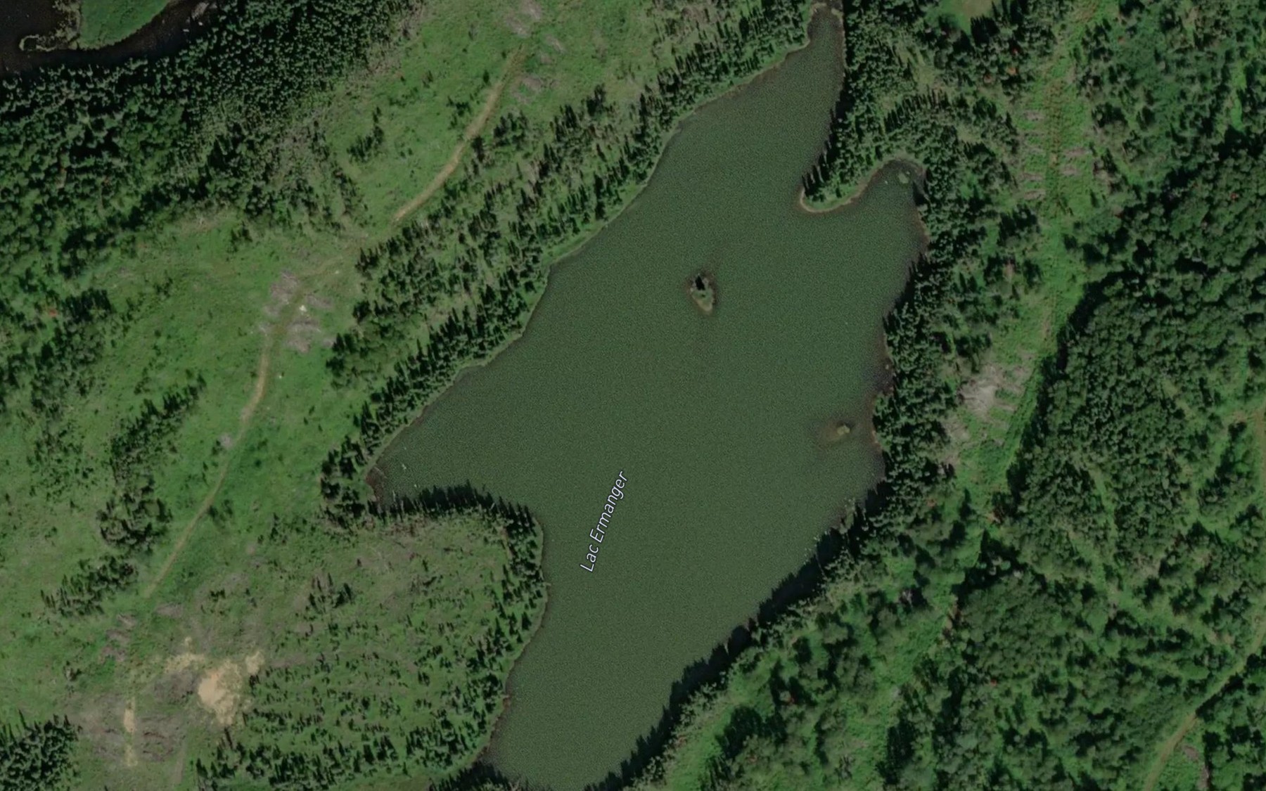 Satellite map of the Lac Ermanger