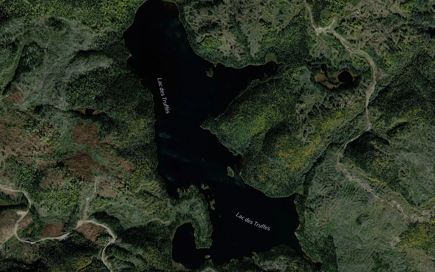 Satellite map of the Lac des Ephemeres