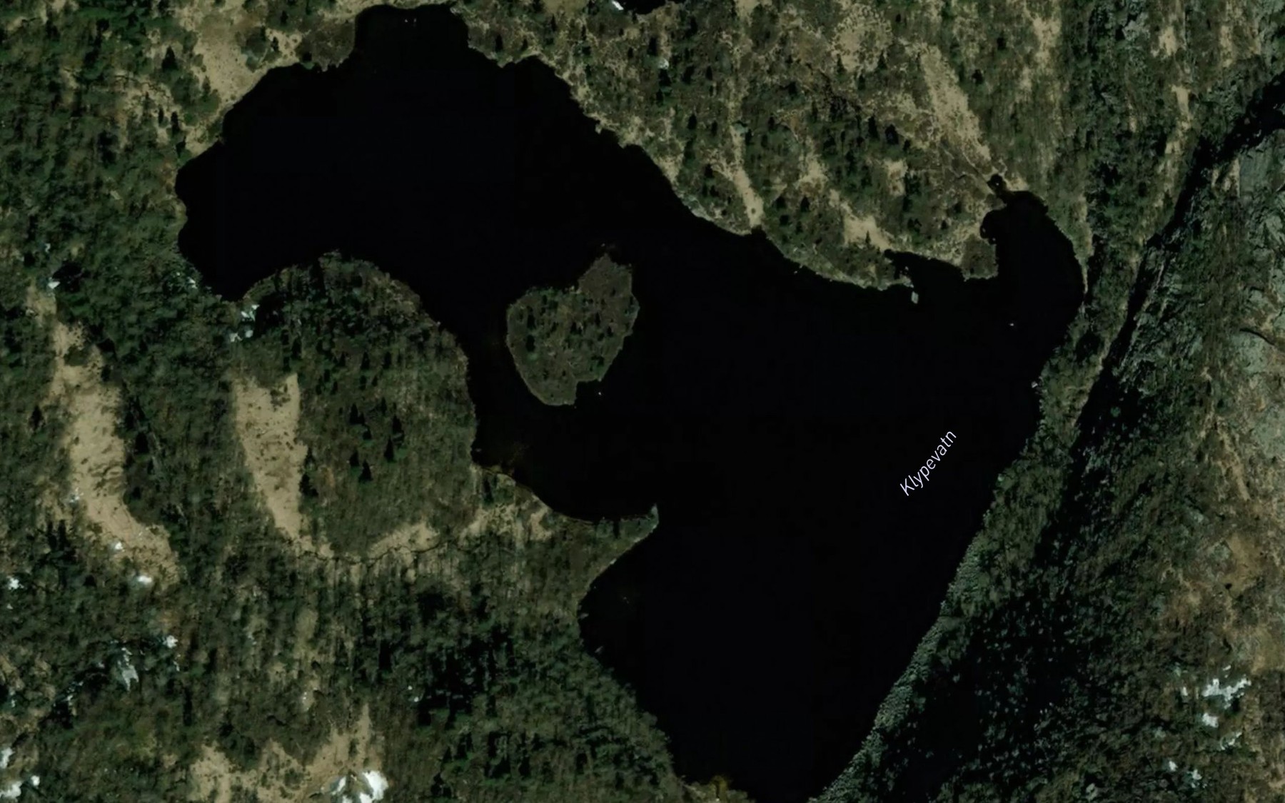 Satellite map of the Klypevatnet