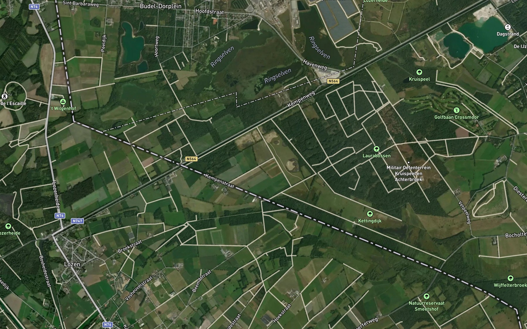 Satellite map of the Lozerbroeksbeek