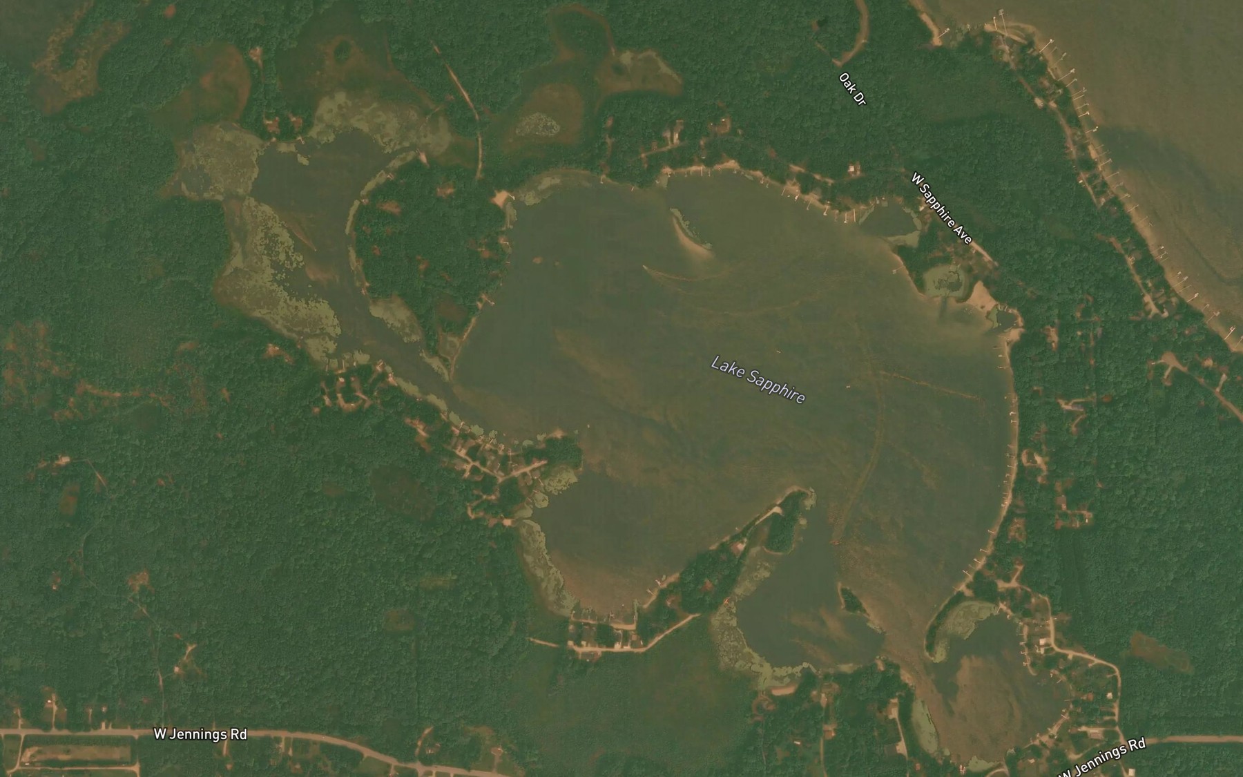Satellite map of the Lake Sapphire