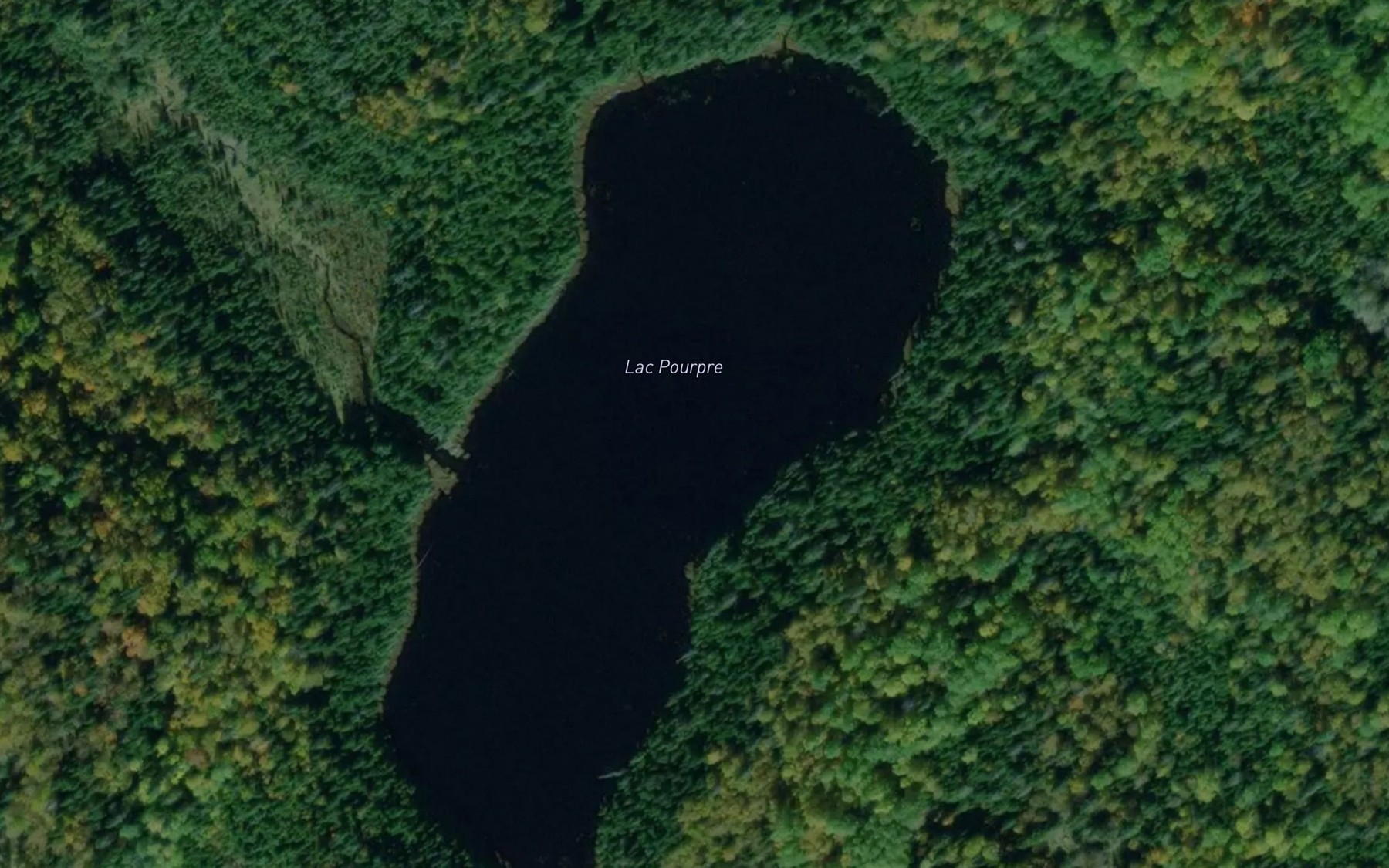 Satellite map of the Lac Pourpre