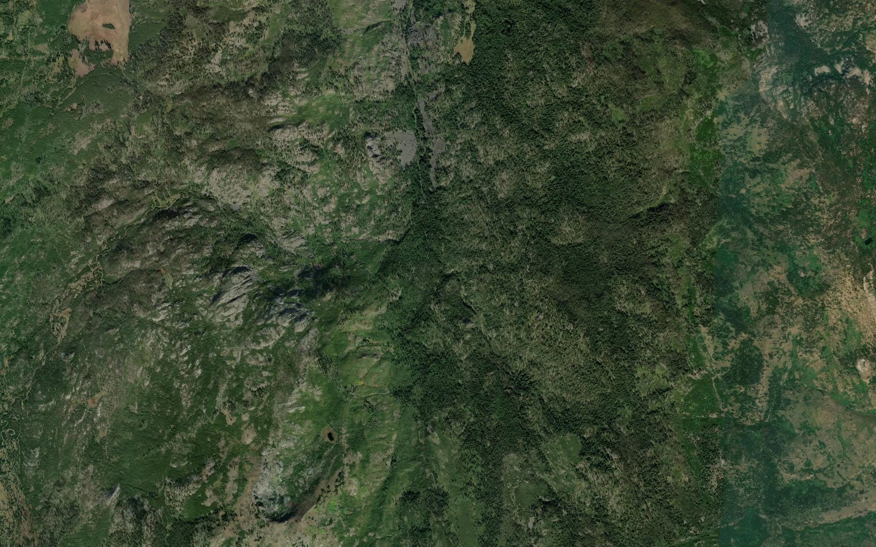 Satellite map of the Center Creek