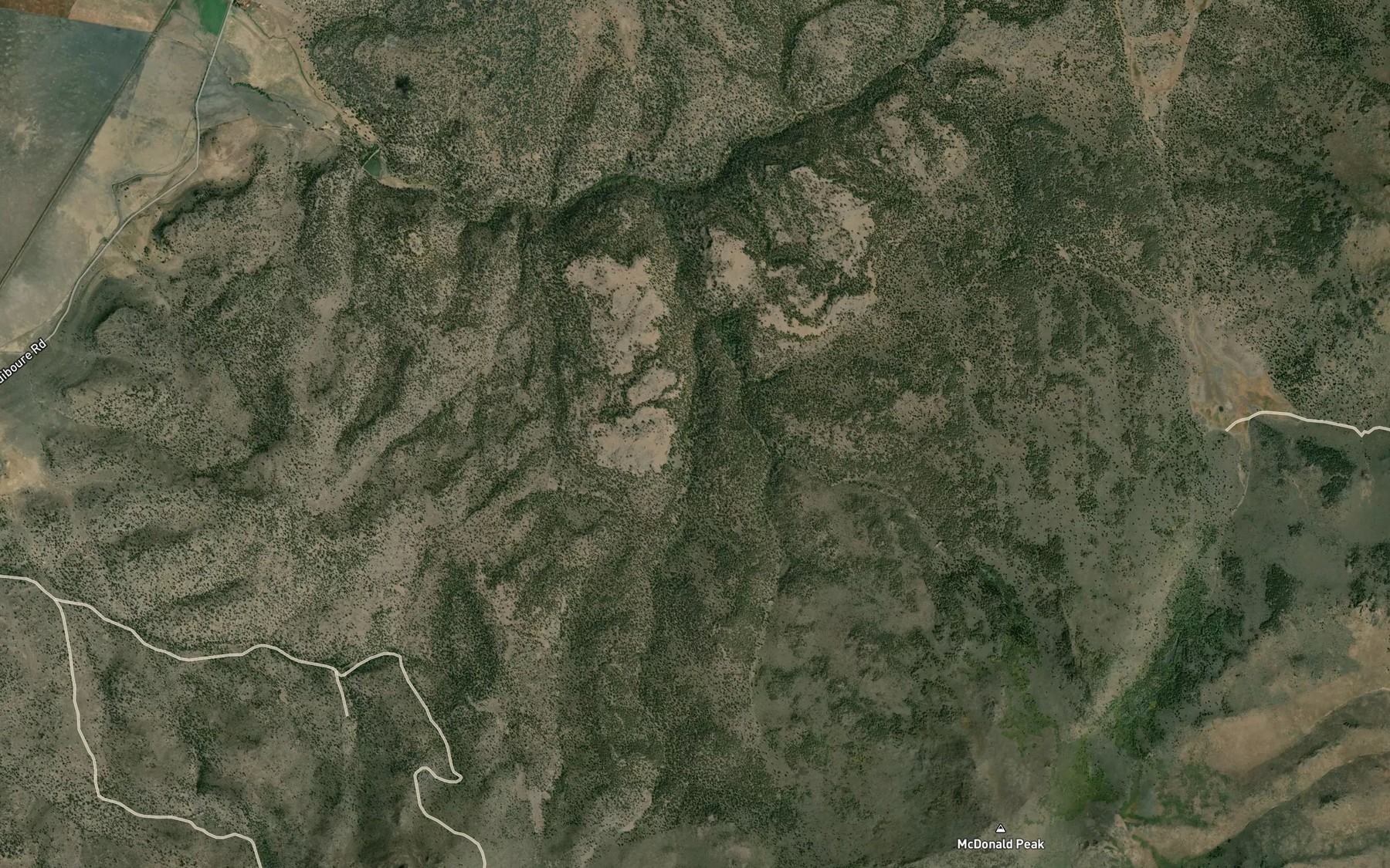 Satellite map of the Wire Spring