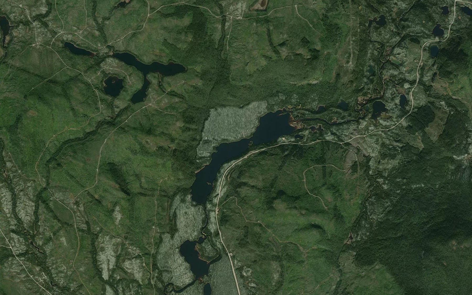 Satellite map of the Lac Katshissekakamat