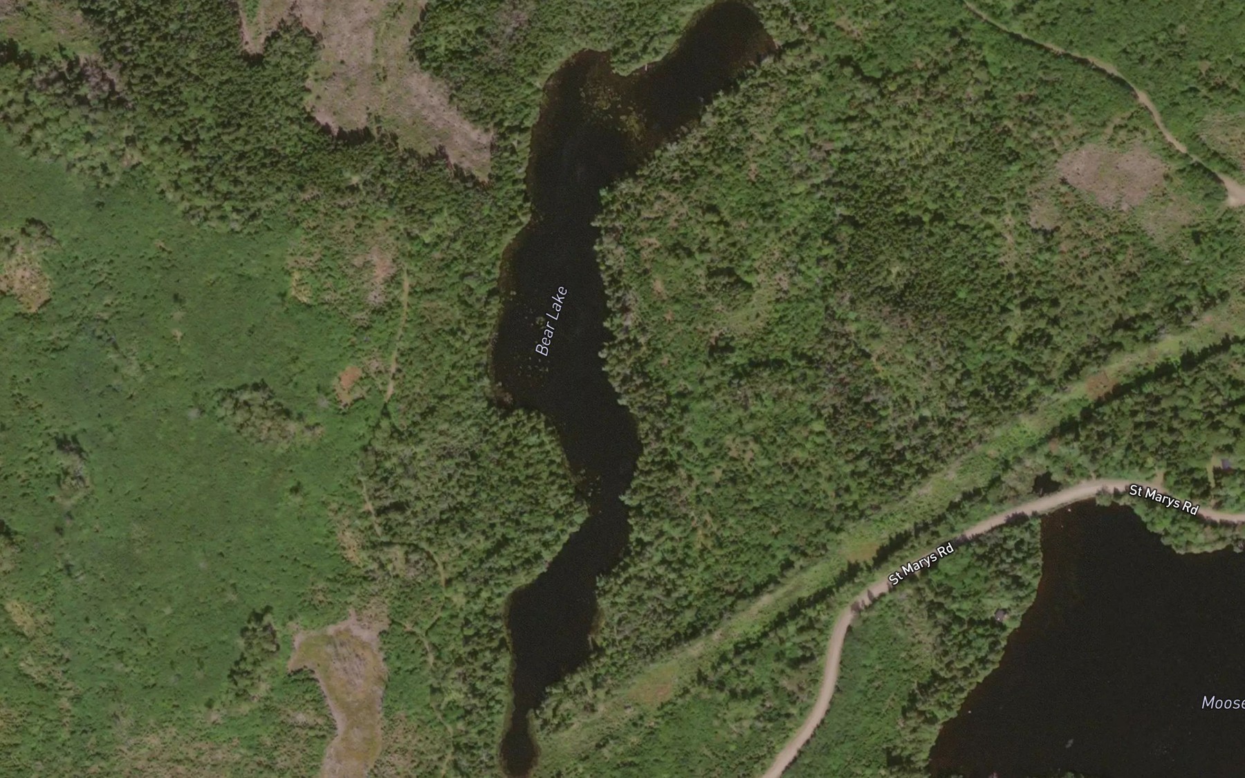 Satellite map of the Bear Lake