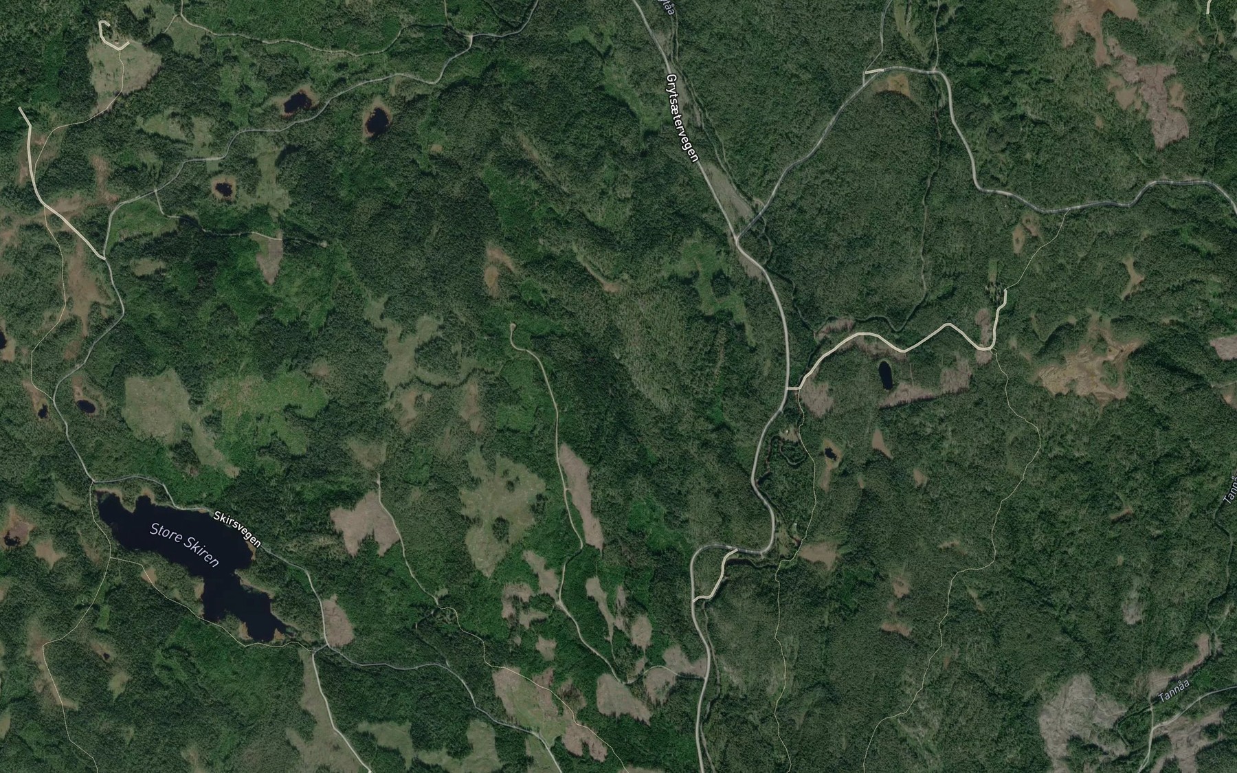 Satellite map of the Bjonndalsbekken