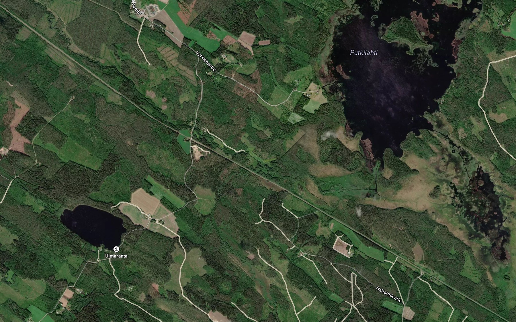 Satellite map of the Olkkolanjoki
