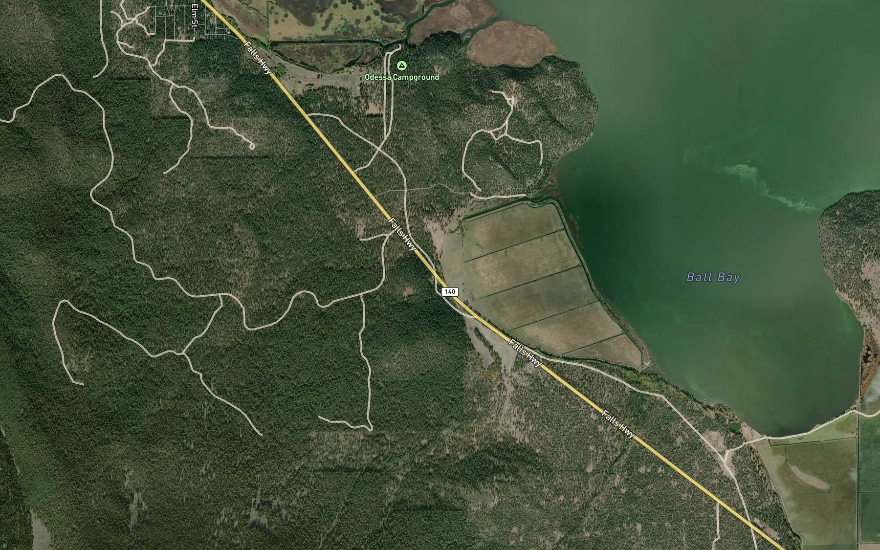 Satellite map of the Wampler Spring