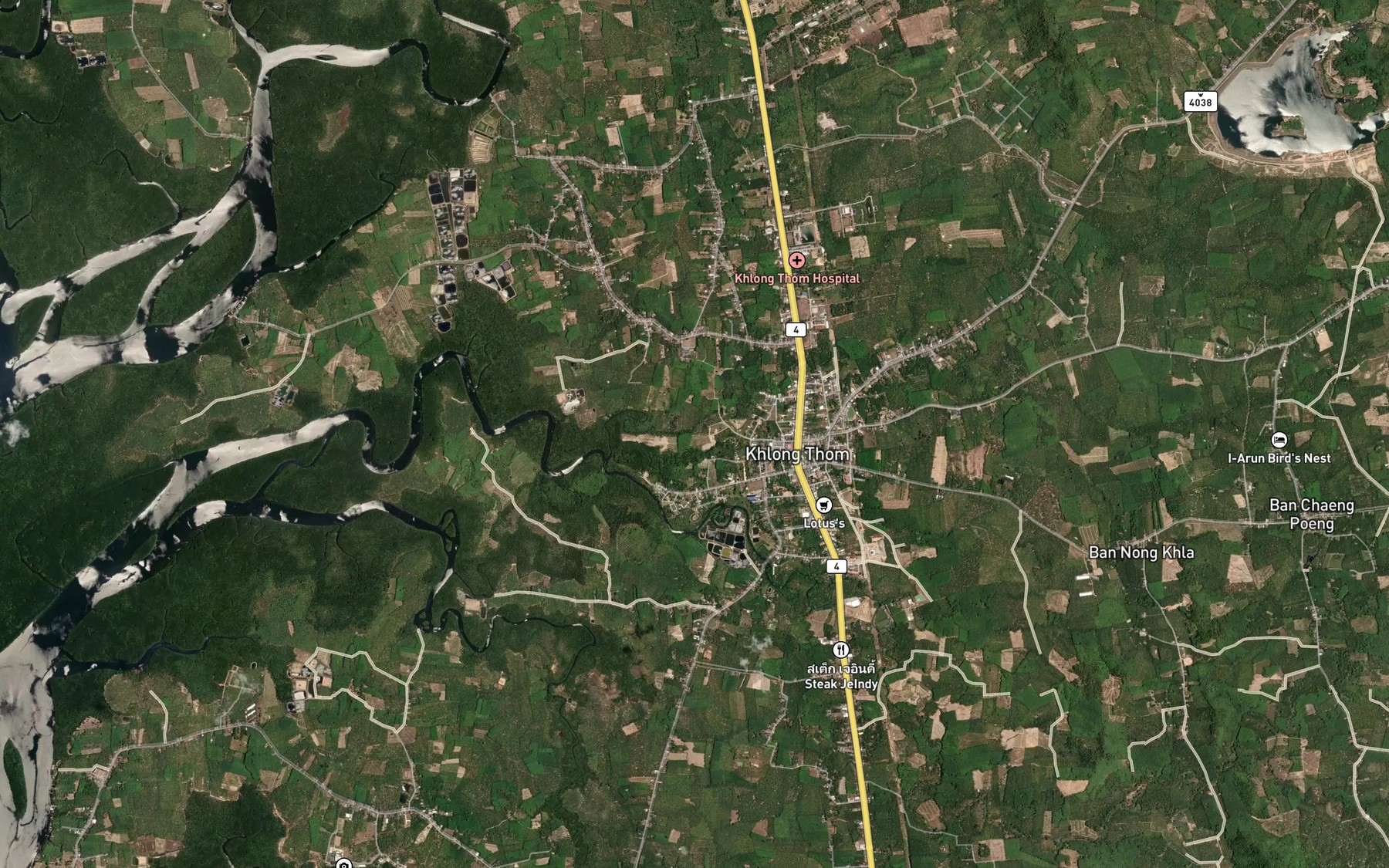 Satellite map of the Khlong Khanan