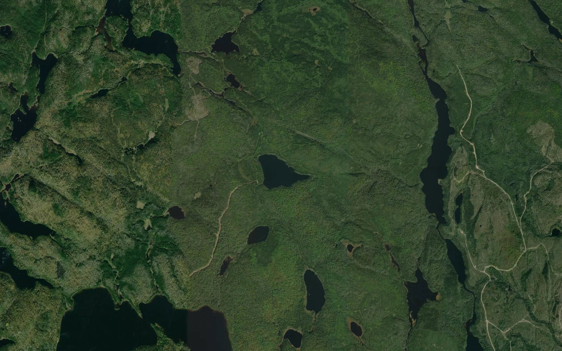 Satellite map of the Lac Brule