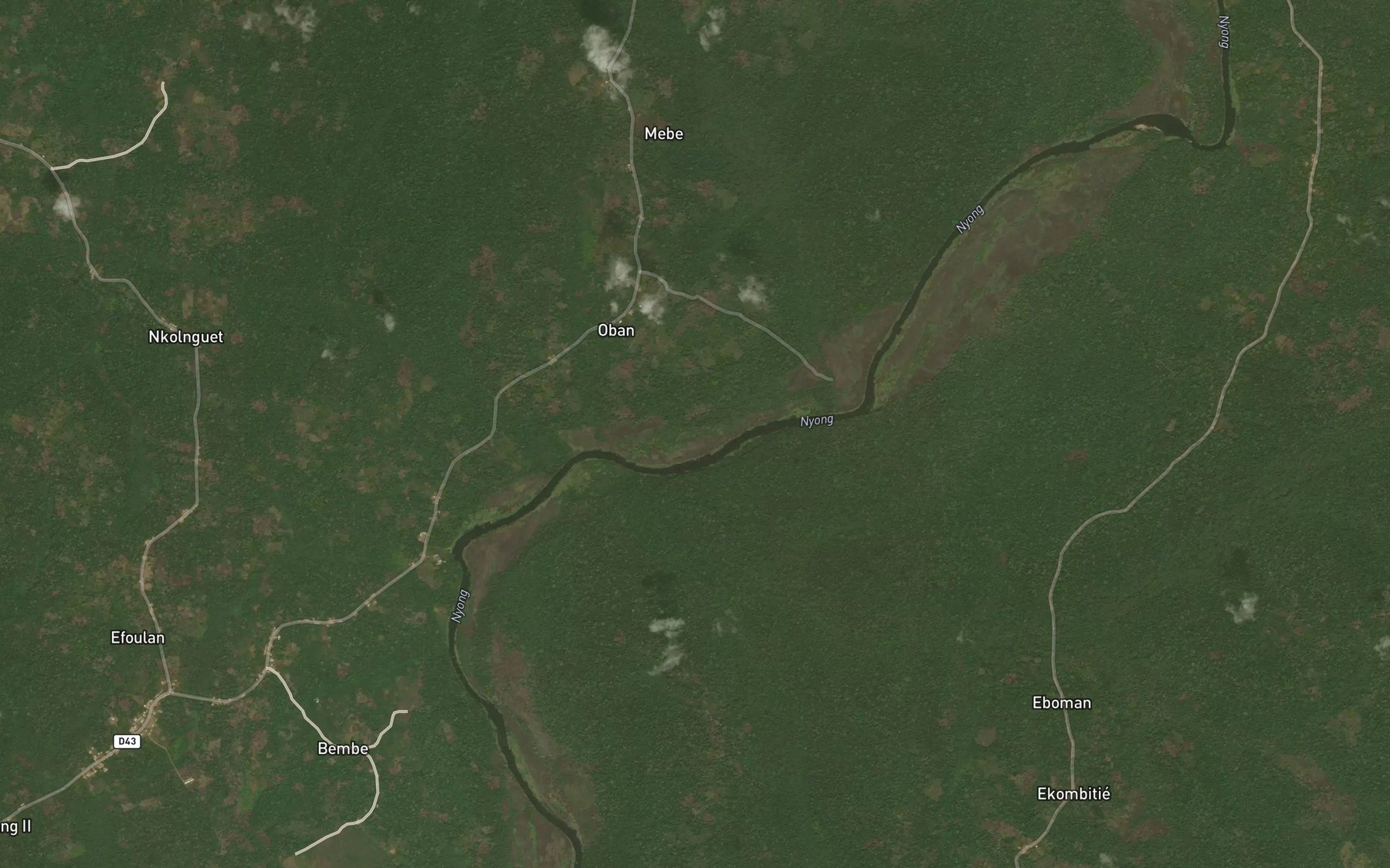 Satellite map of the Njombo