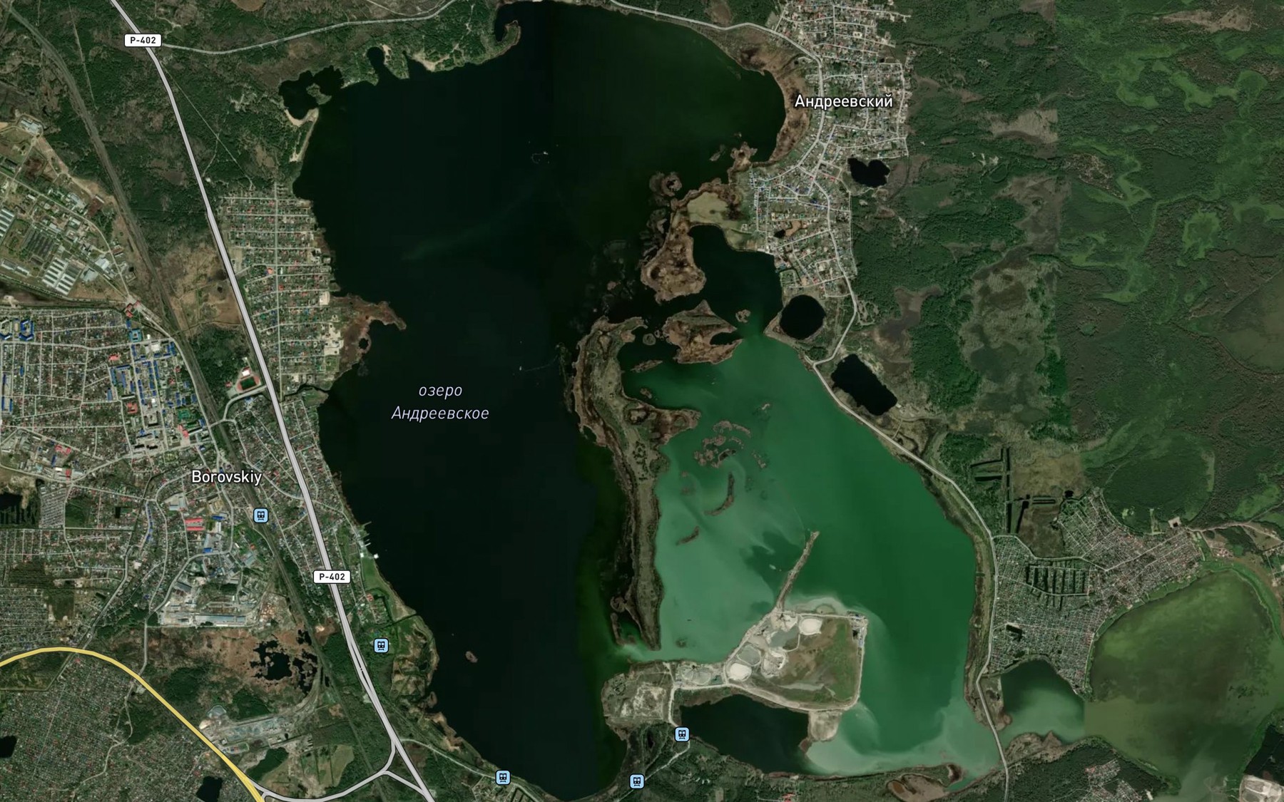 Satellite map of the Ozero Andreyevskoye