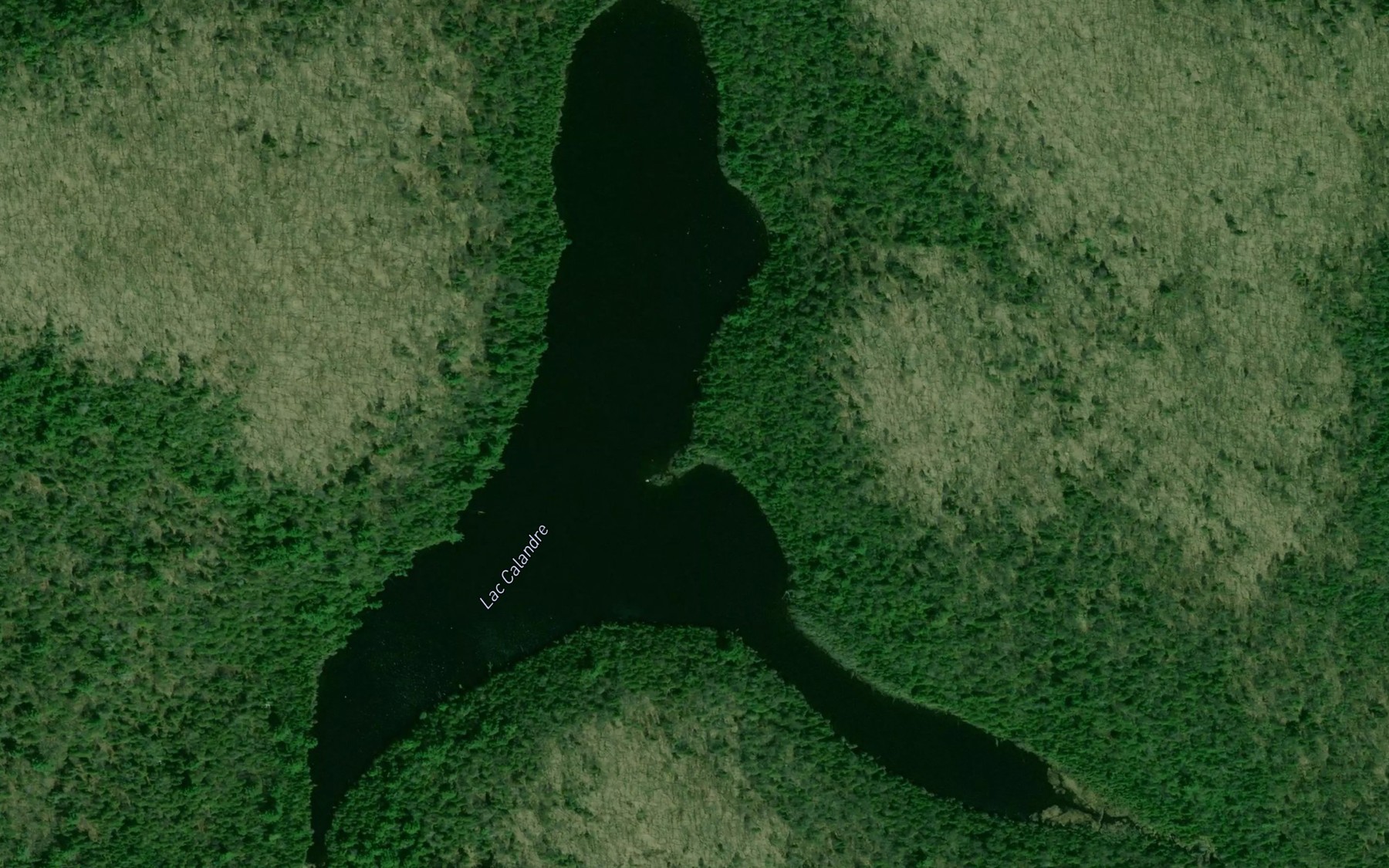Satellite map of the Lac Calandre