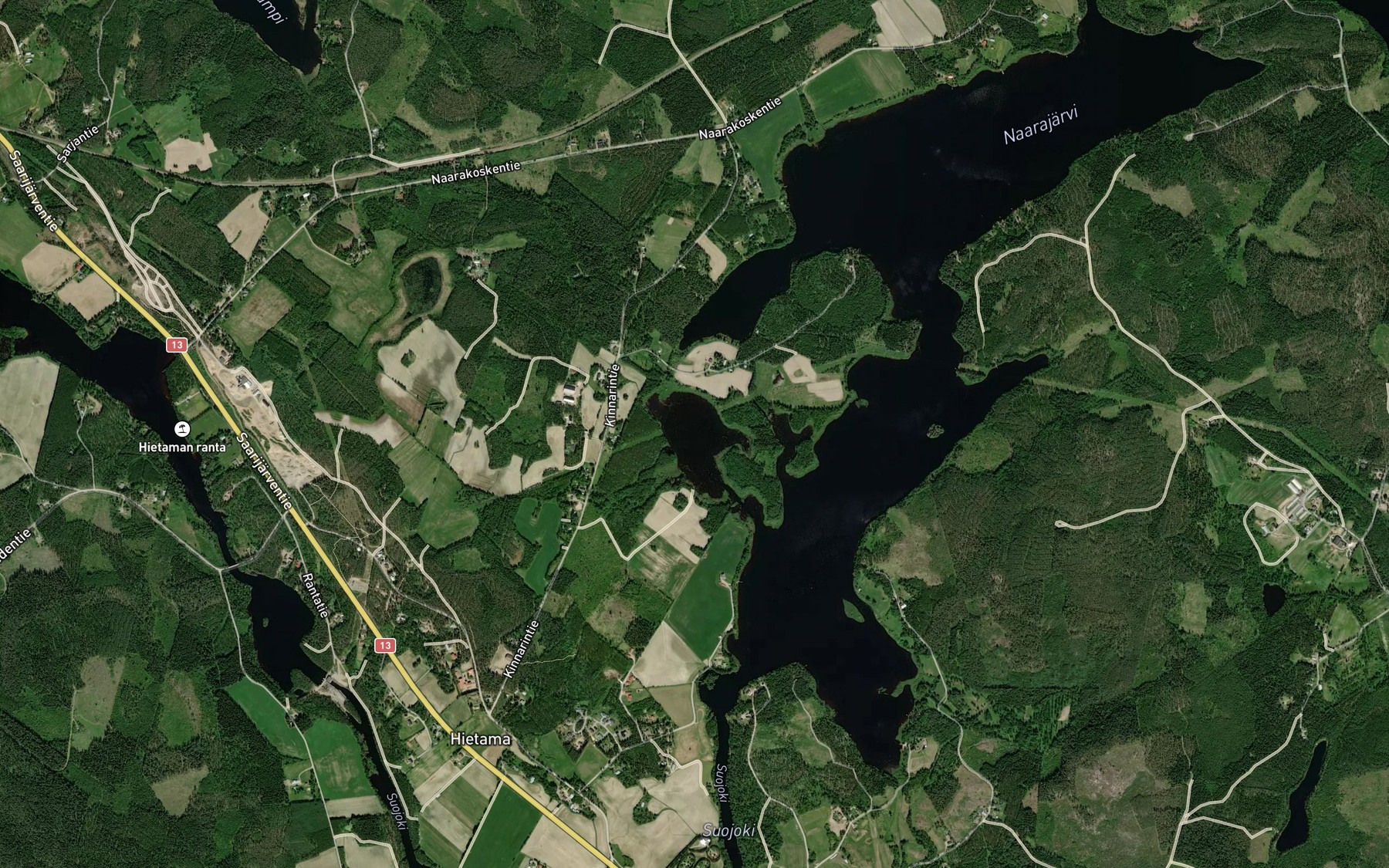 Satellite map of the Nevalahti