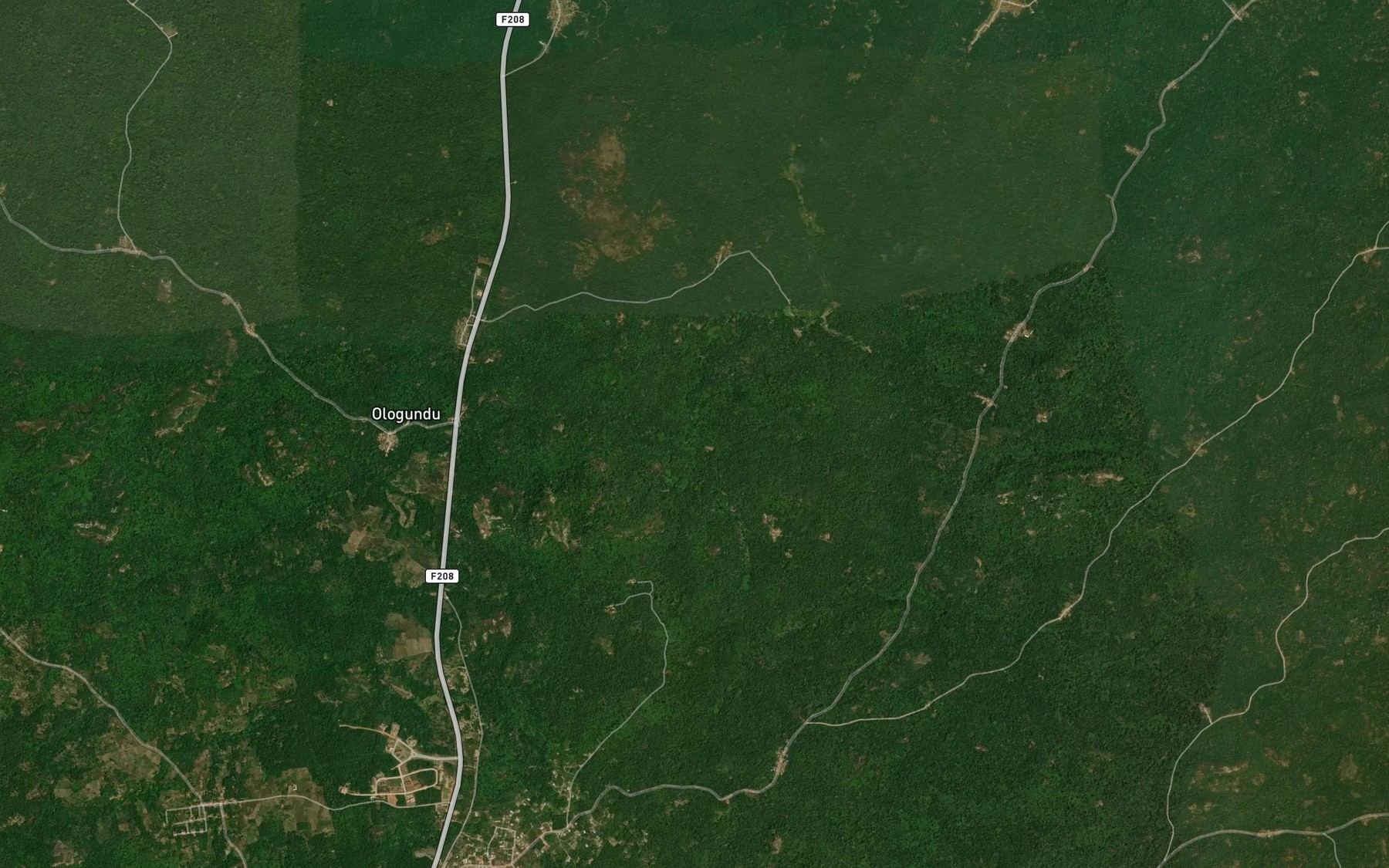 Satellite map of the River Yire