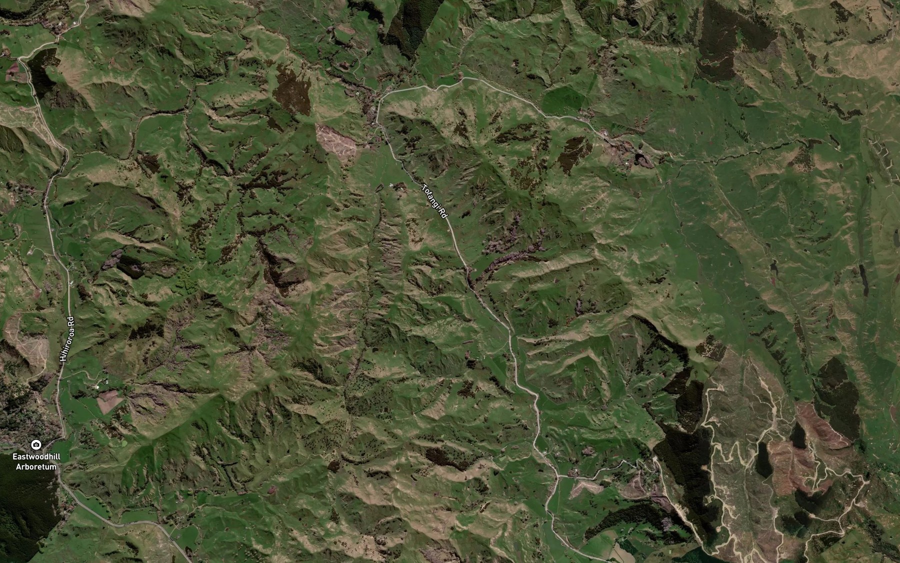 Satellite map of the Waikakariki Stream