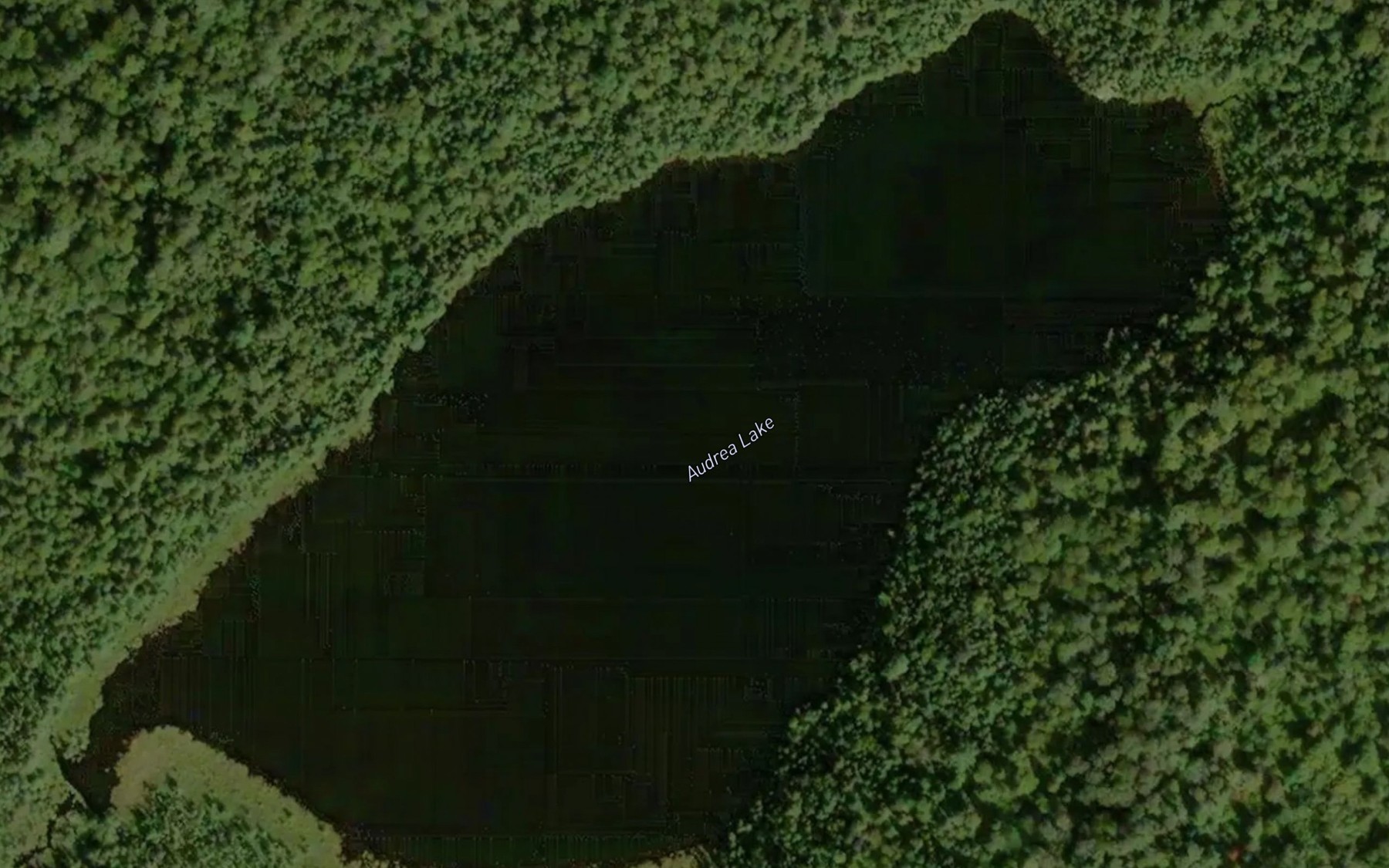 Satellite map of the Audrea Lake