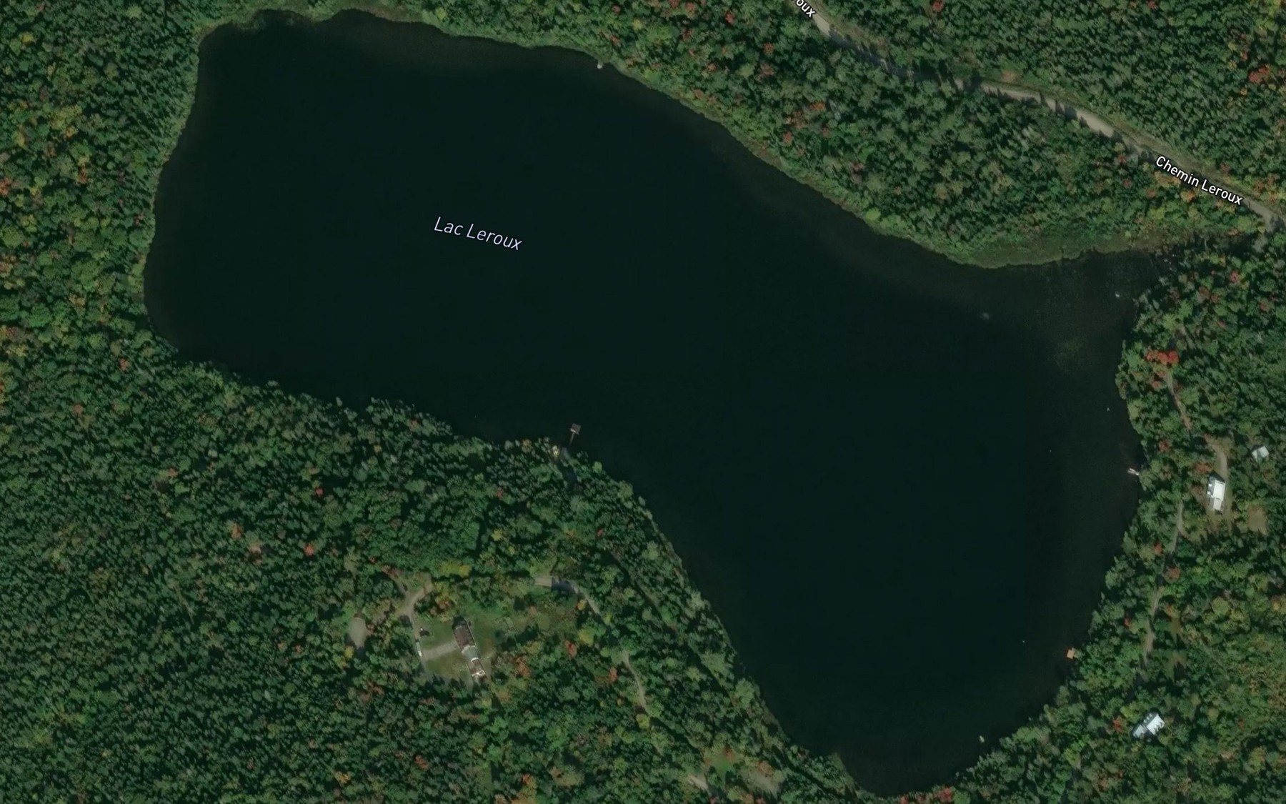 Satellite map of the Lac Leroux