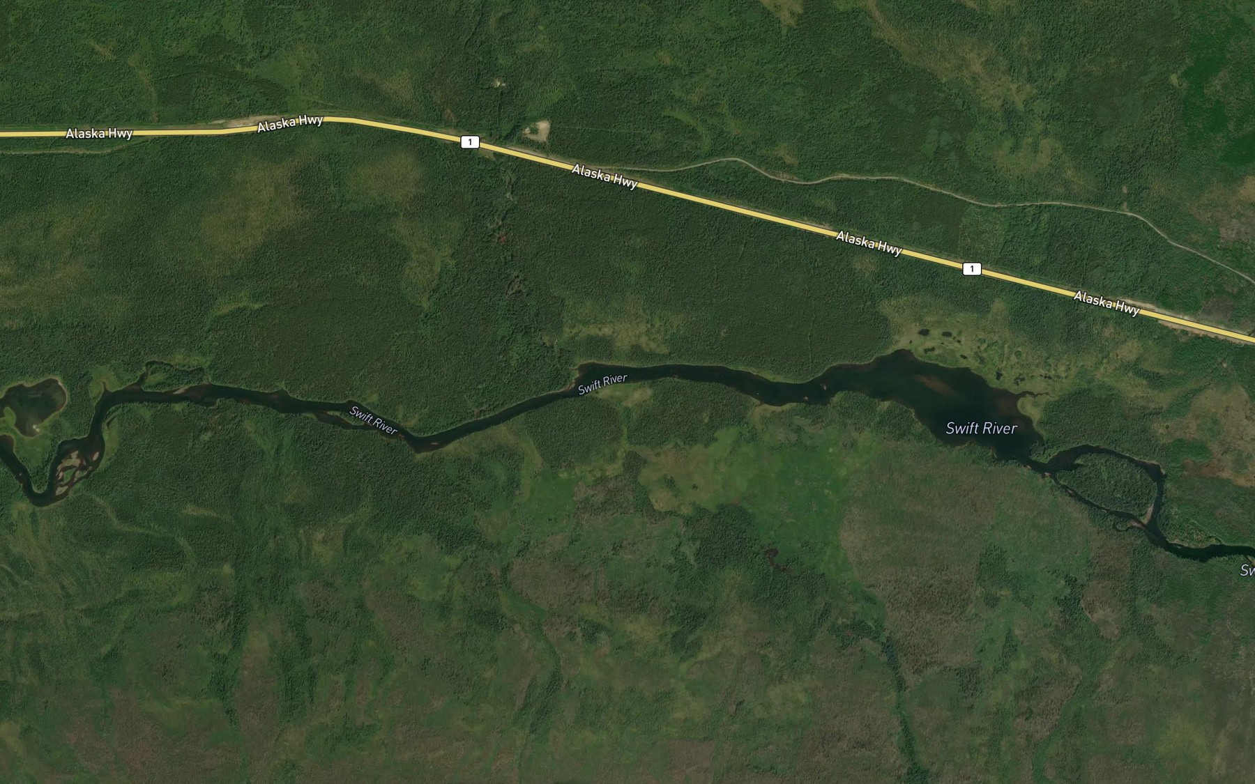 Satellite map of the Logjam Creek