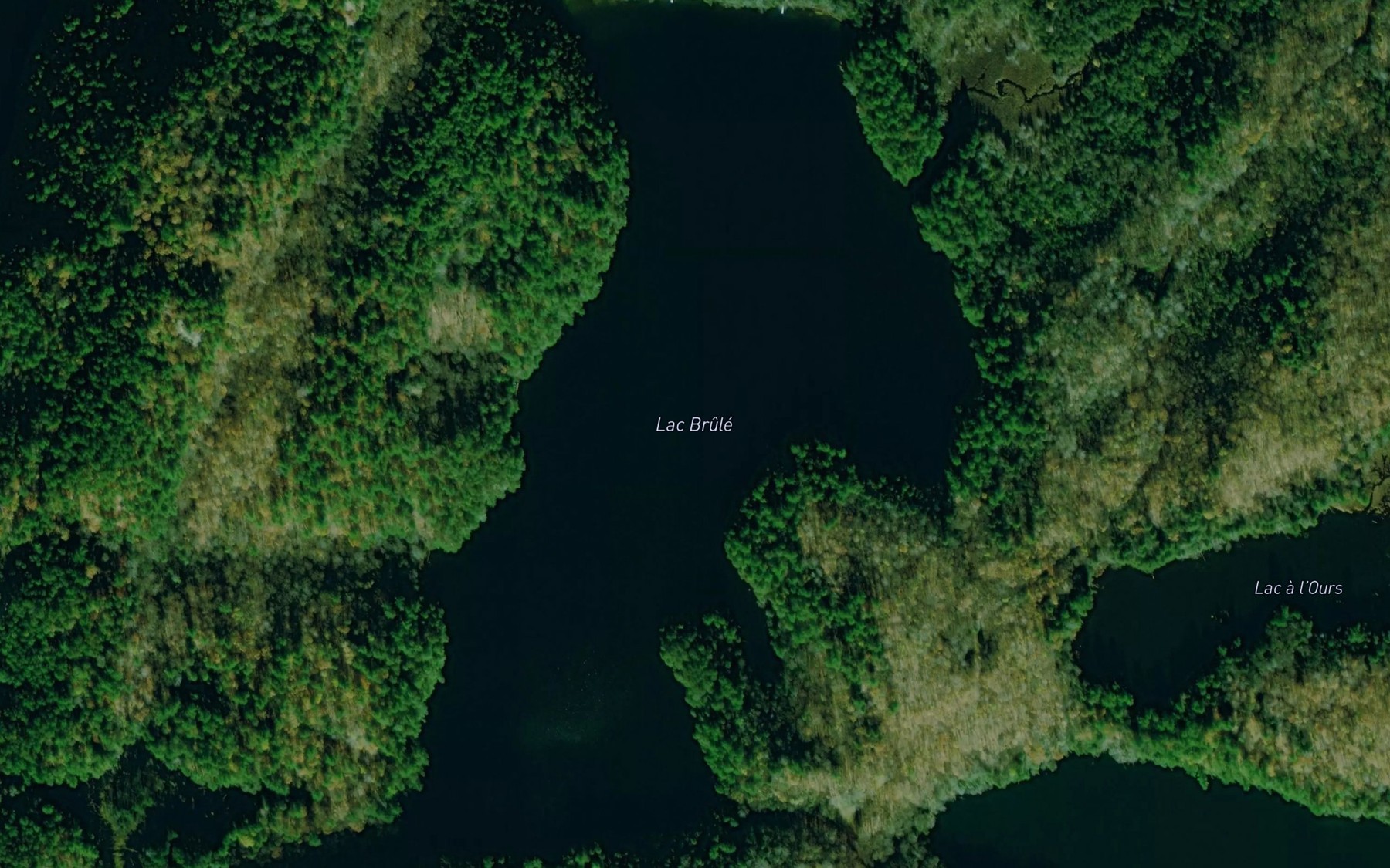 Satellite map of the Lac Brule