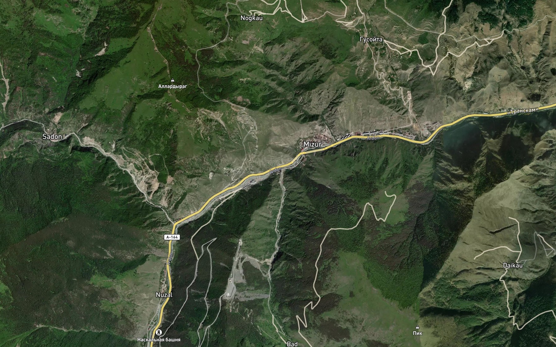 Satellite map of the Baddon