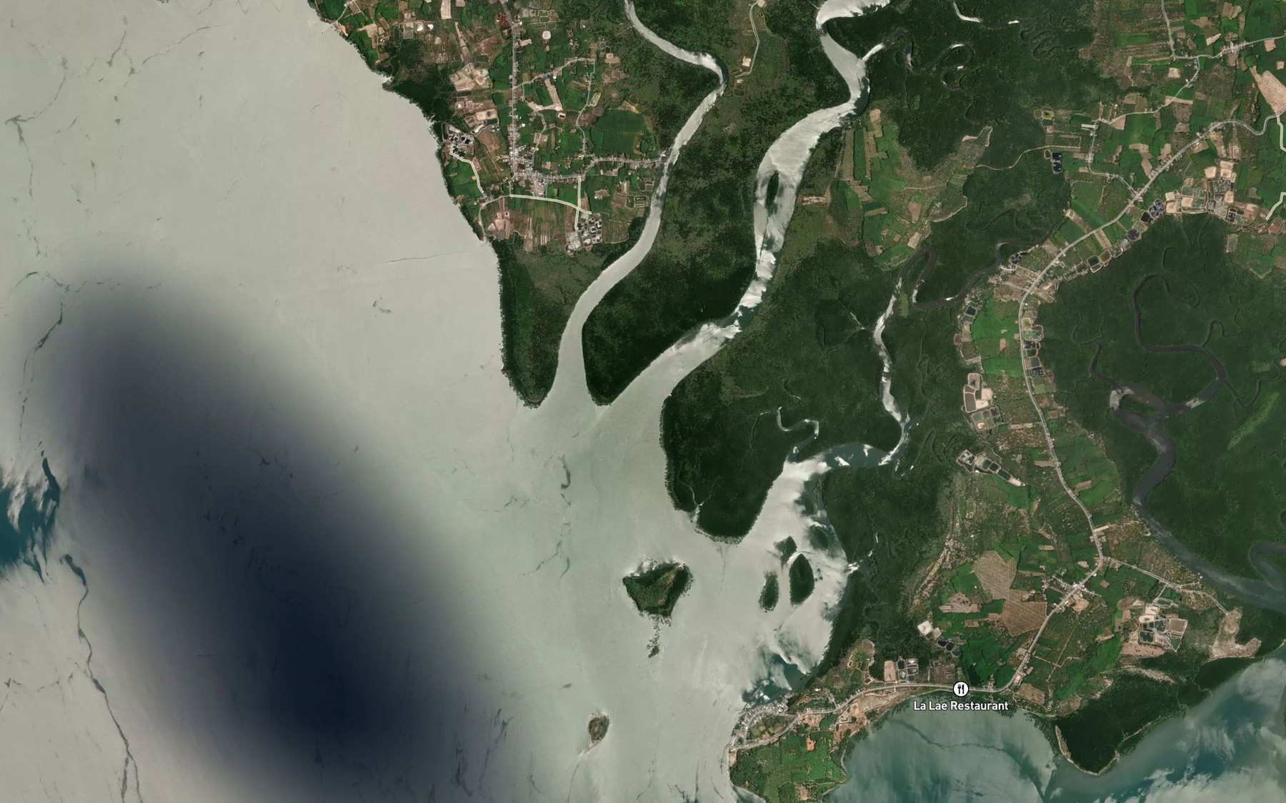 Satellite map of the Khlong Raet