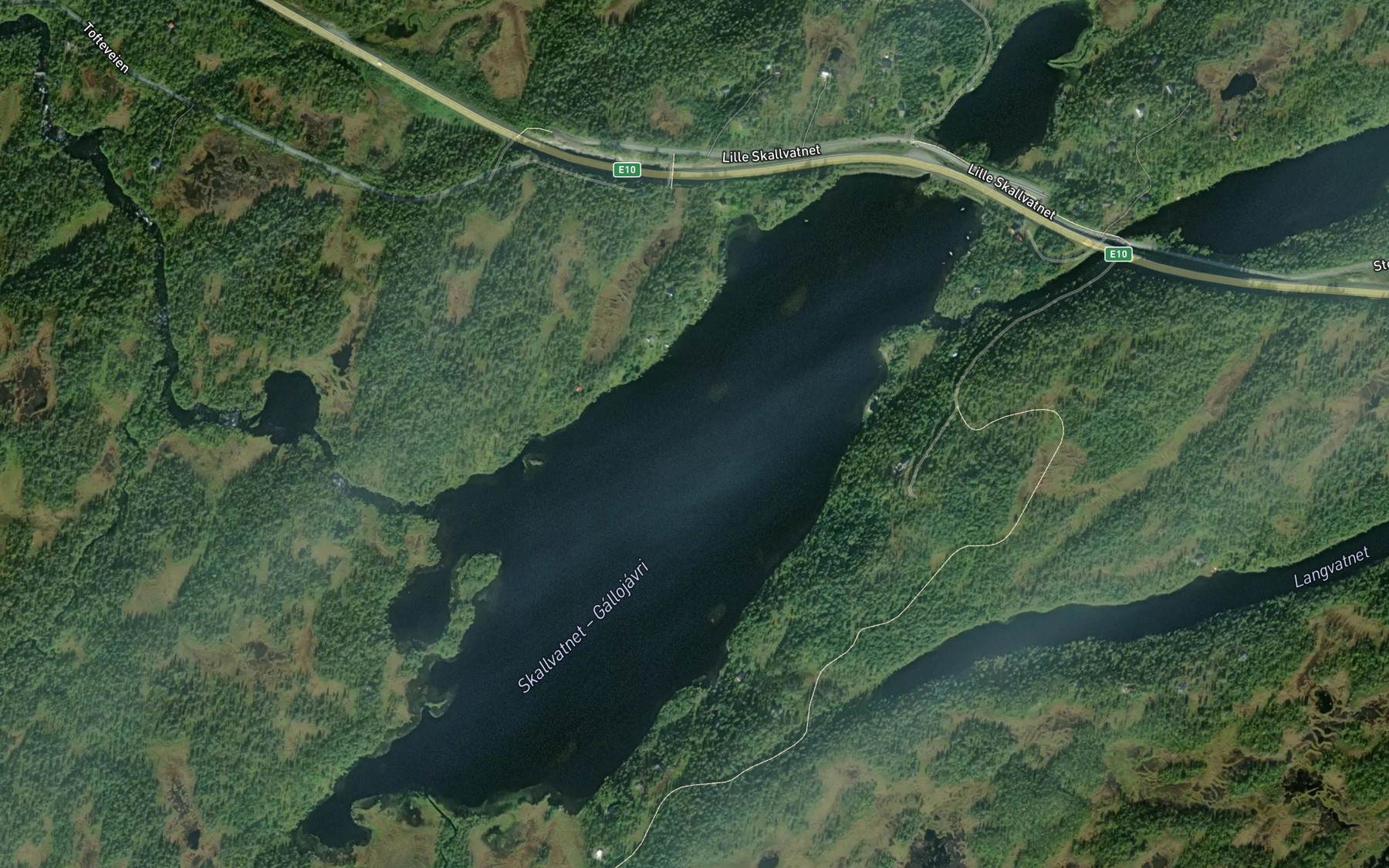 Satellite map of the Gallujavri