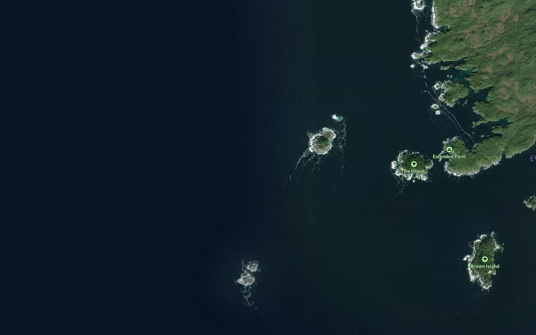 Satellite map of the Irving Passage