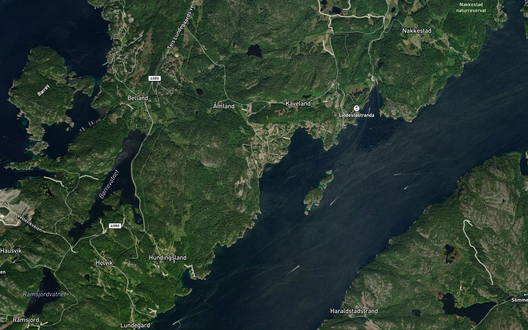 Satellite map of the Liksto