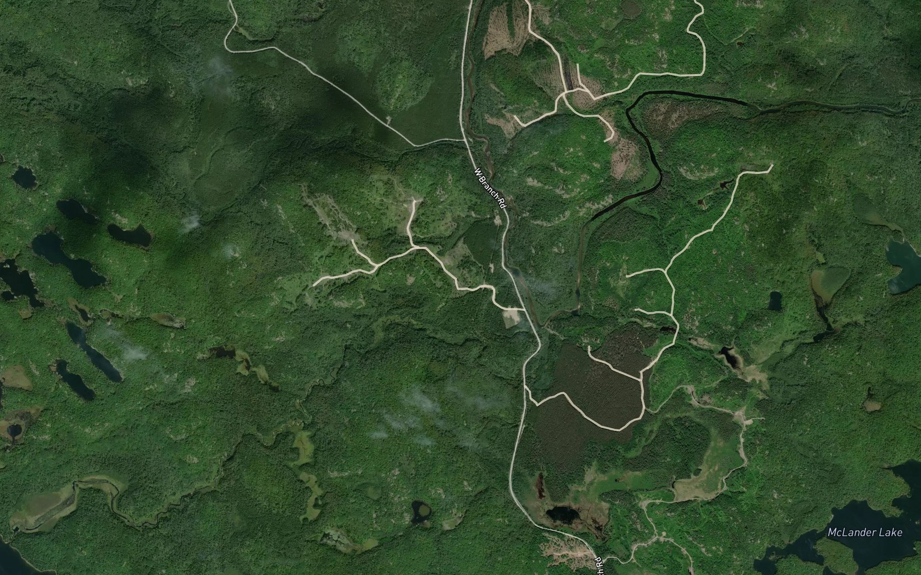 Satellite map of the Fleck Creek