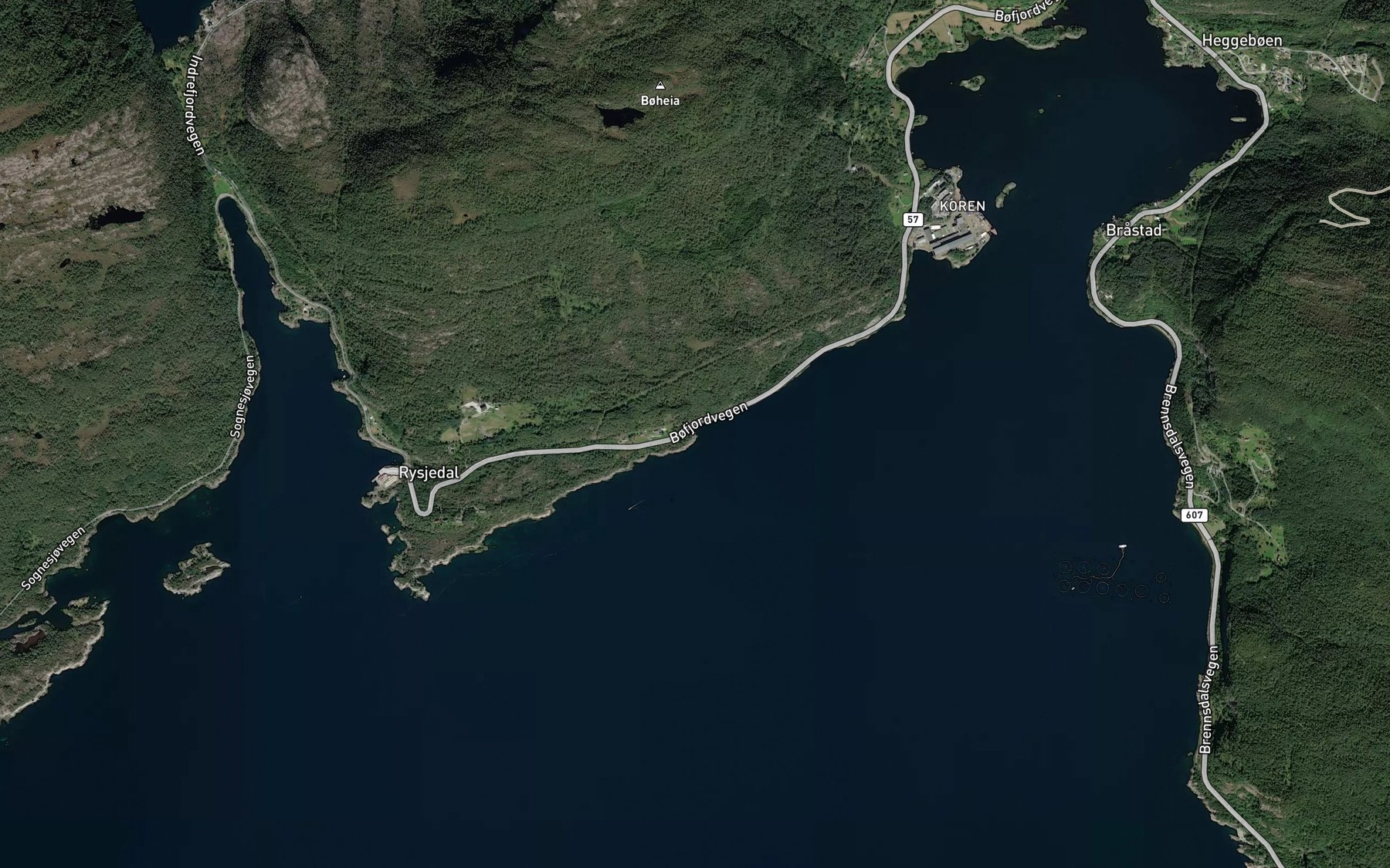 Satellite map of the Traelevik