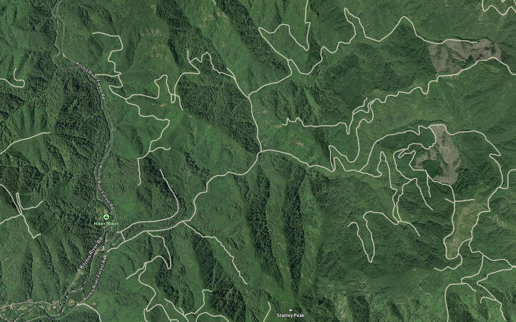 Satellite map of the Jody Creek