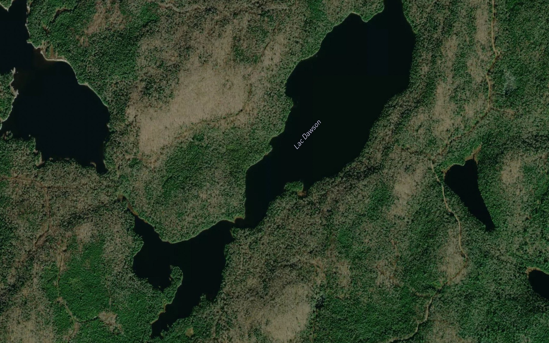 Satellite map of the Lac Dawson