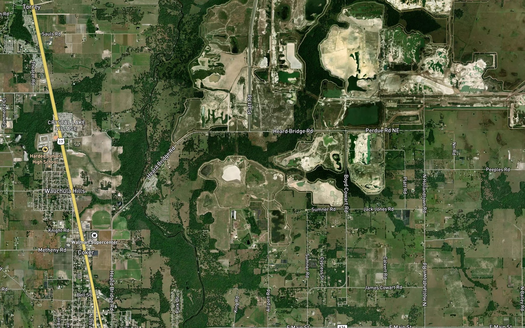 Satellite map of the Lake Dale Branch