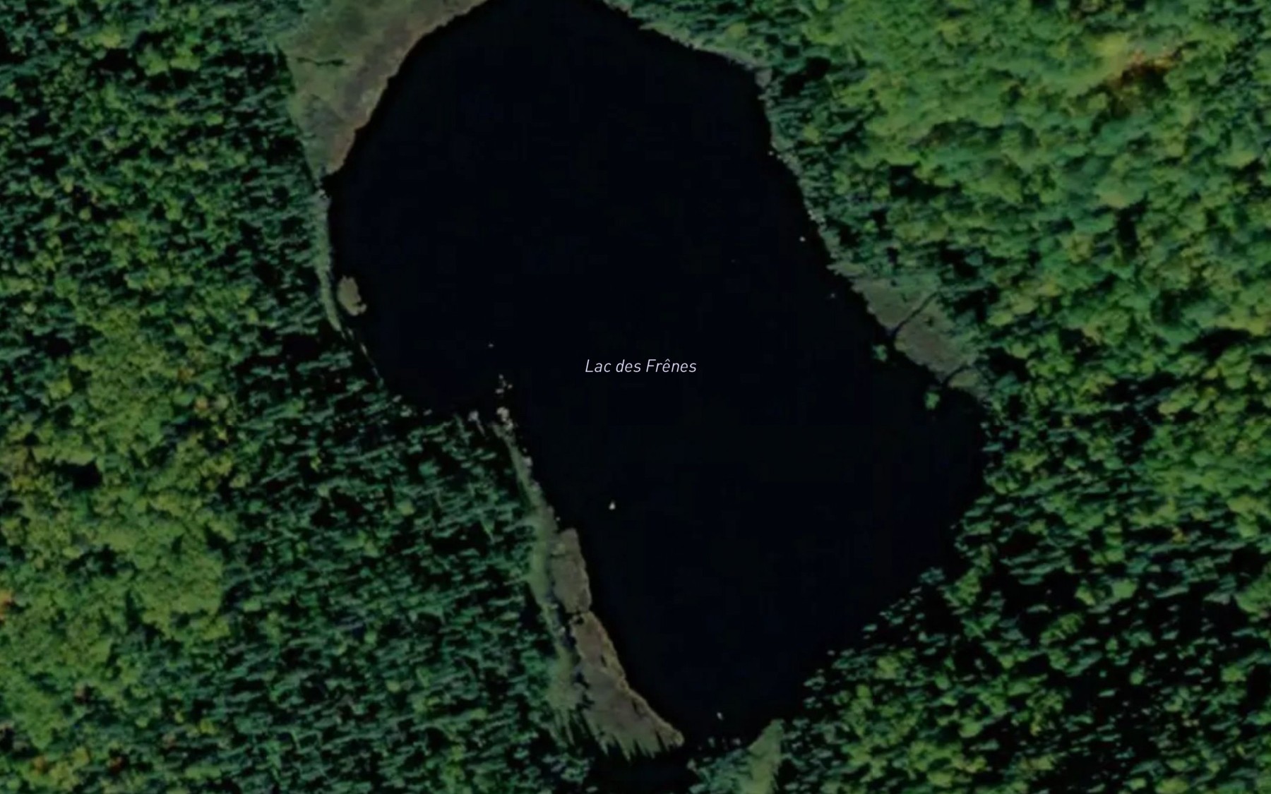 Satellite map of the Lac des Frenes