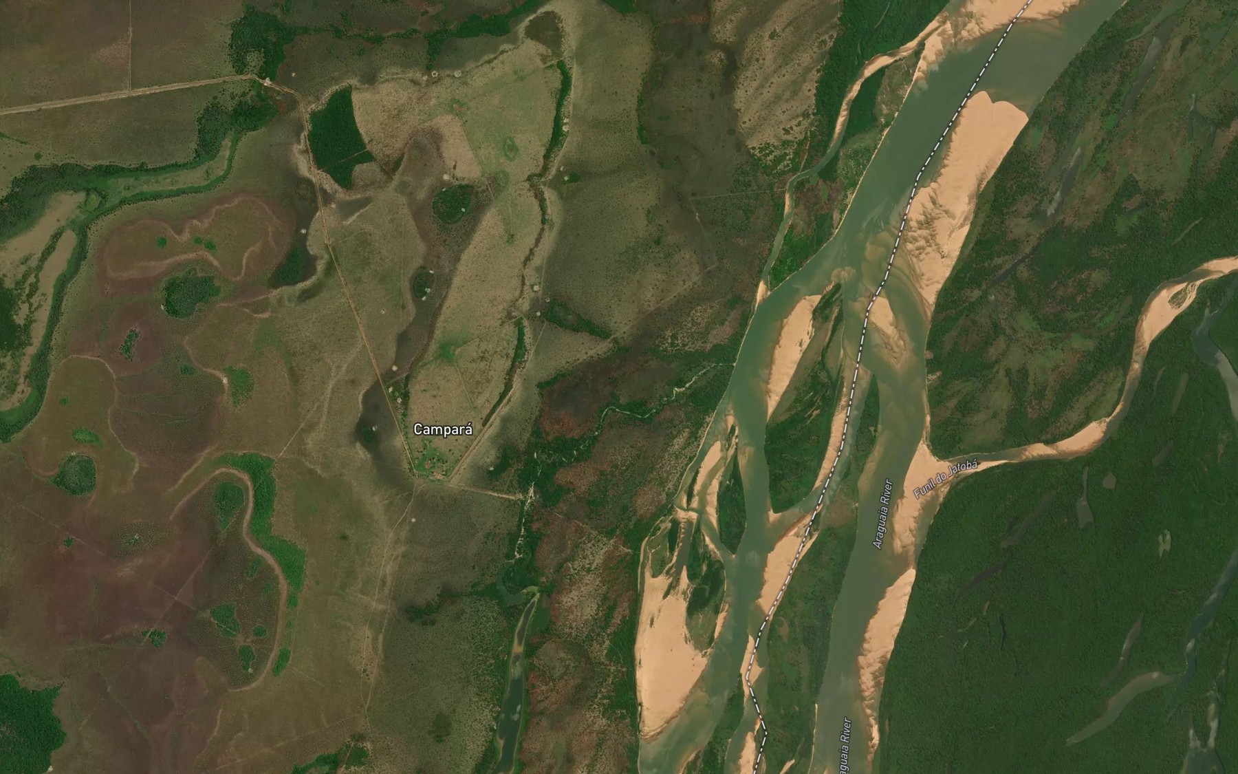 Satellite map of the Ribeirao Cacico