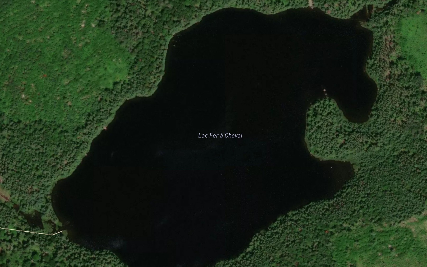 Satellite map of the Lac Fer a Cheval