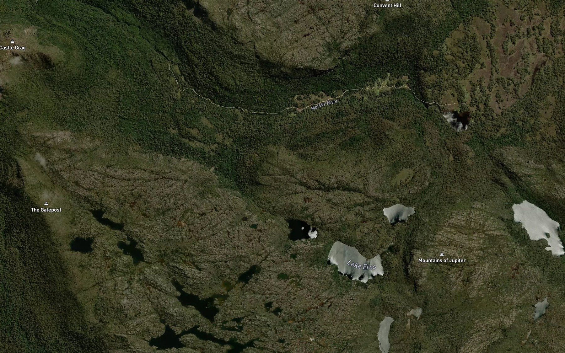 Satellite map of the Lake Themis