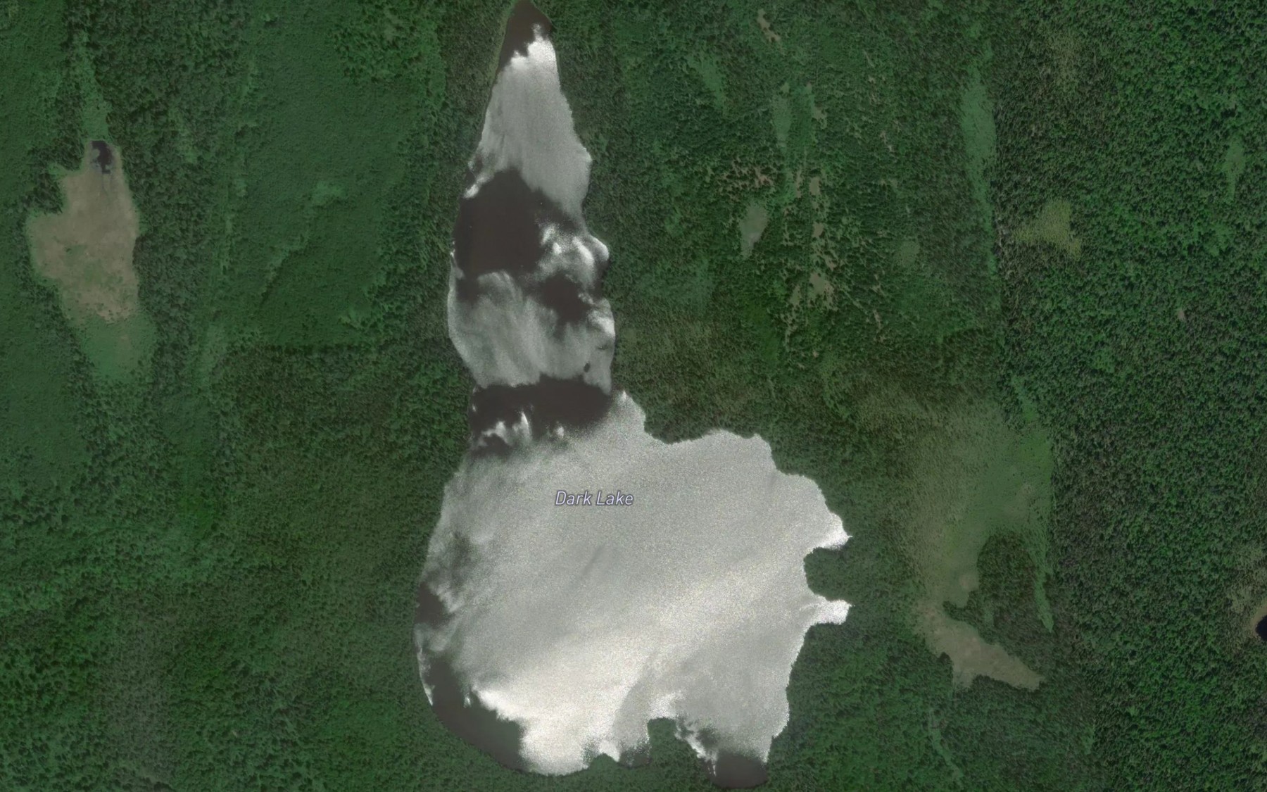 Satellite map of the Dark Lake