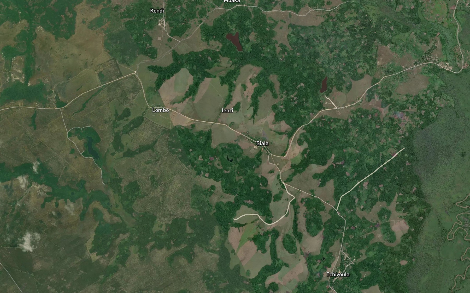 Satellite map of the Lac Tisimbi