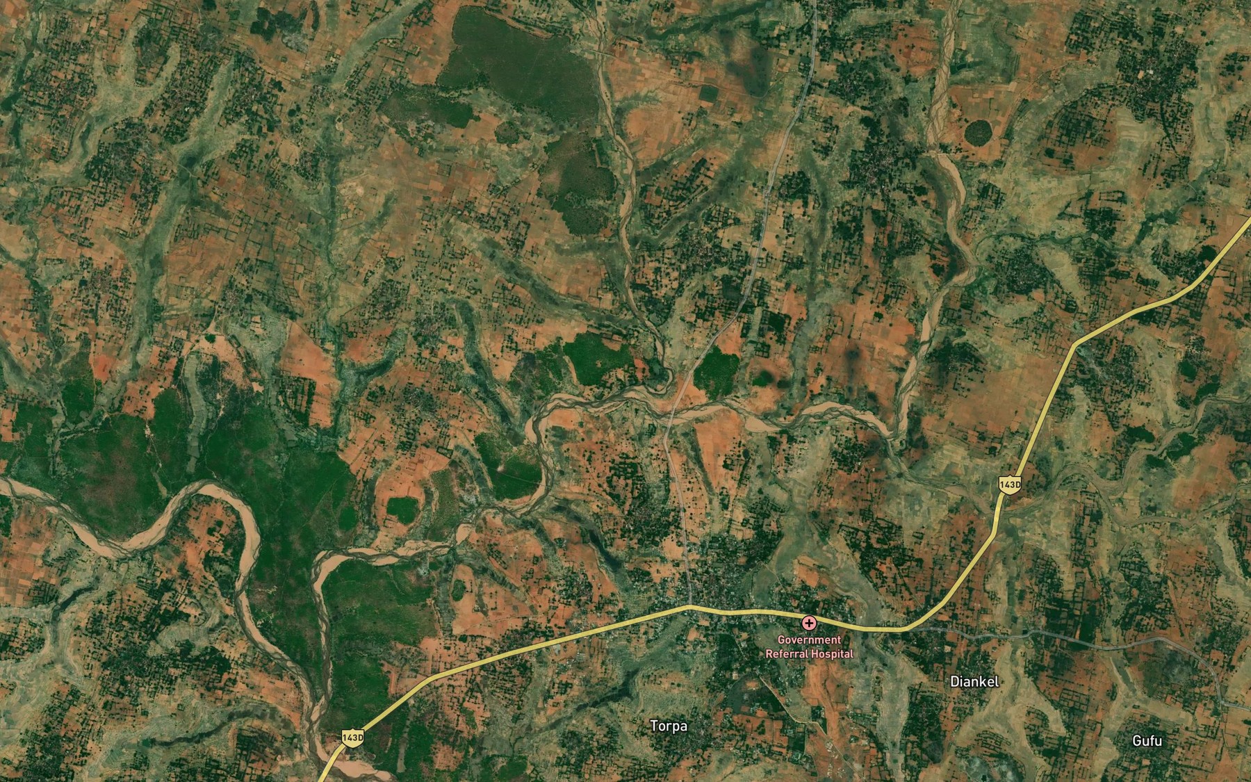 Satellite map of the Chhopi Nadi