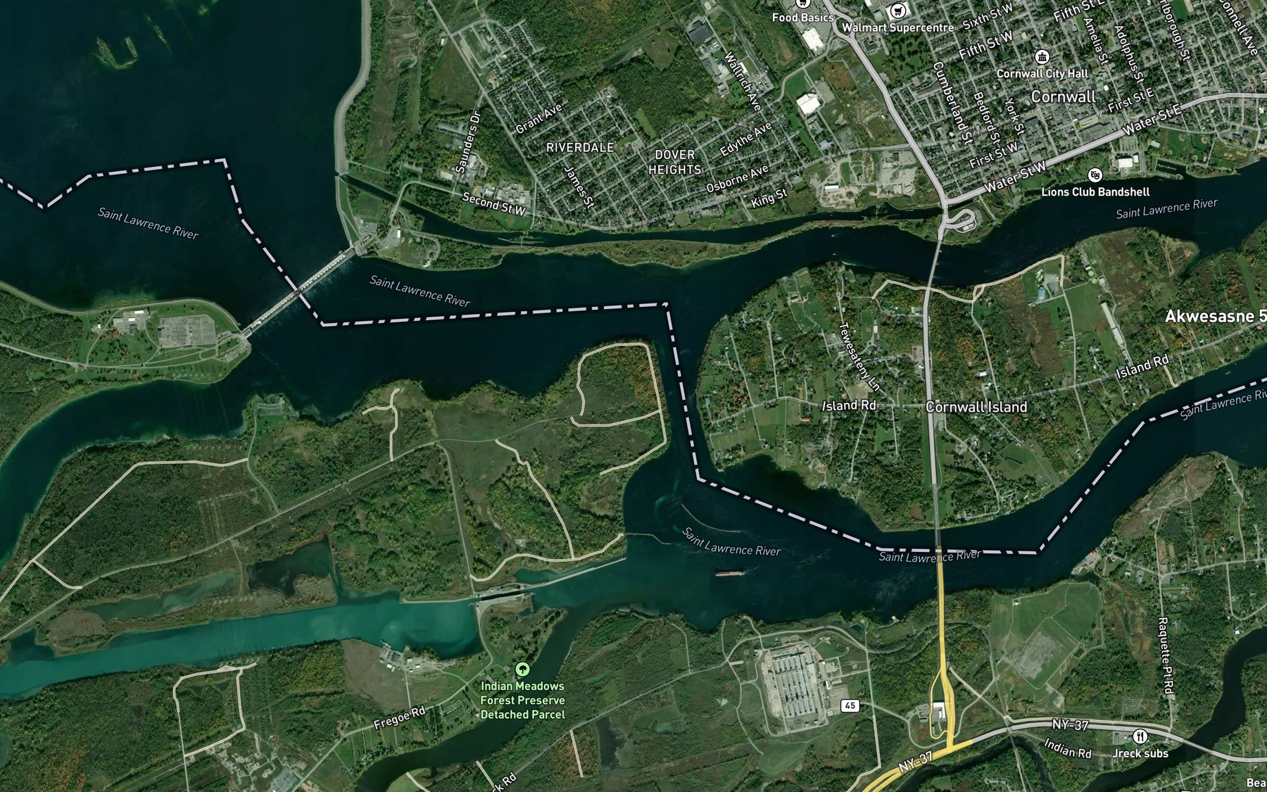 Satellite map of the Pollys Gut