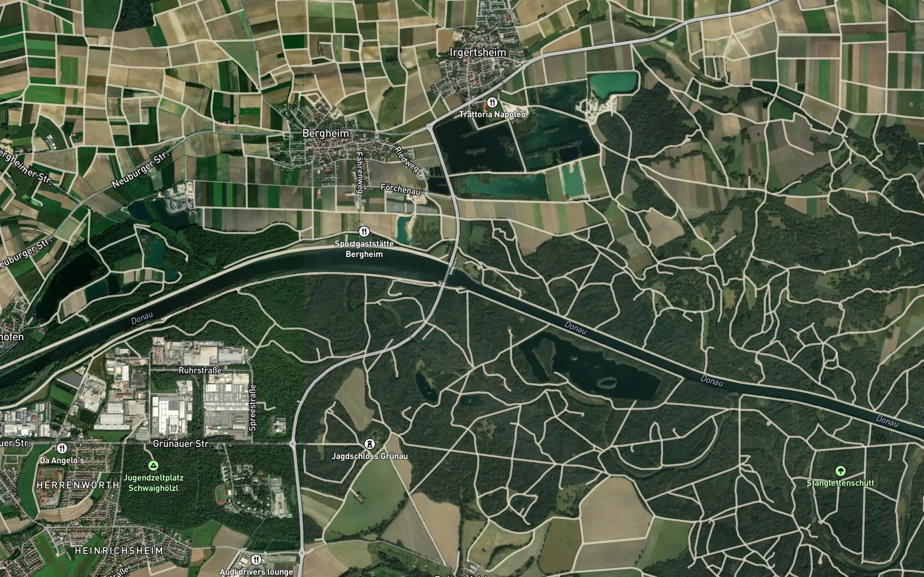Satellite map of the Langenmuhlbach