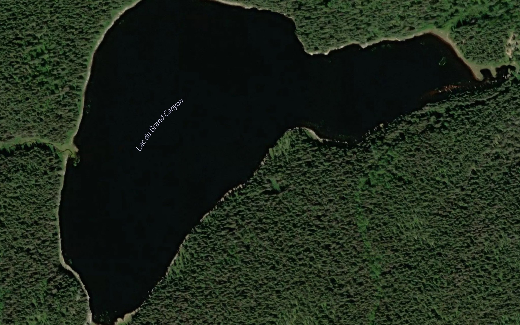 Satellite map of the Lac de la Corneille