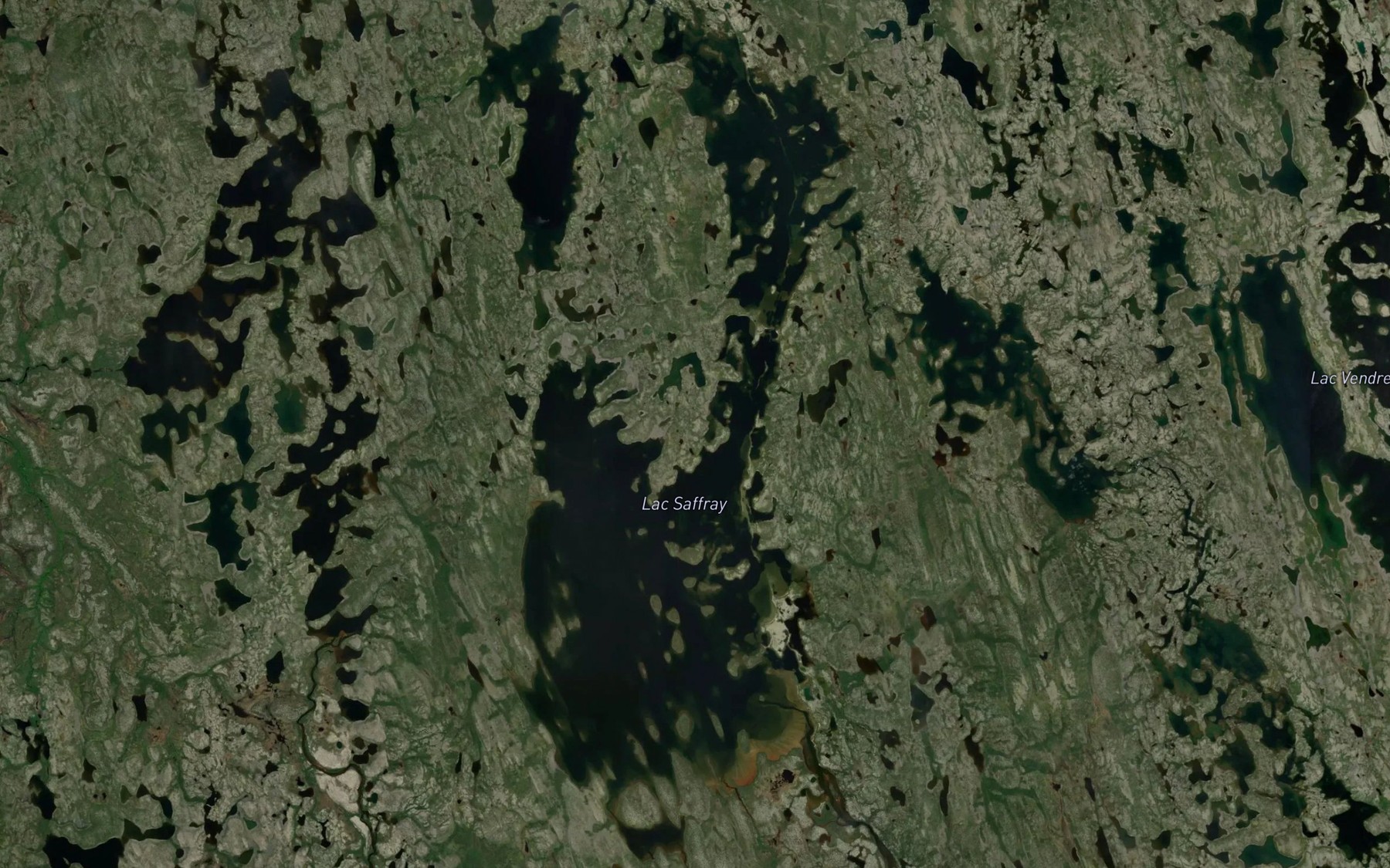 Satellite map of the Lac Saffray