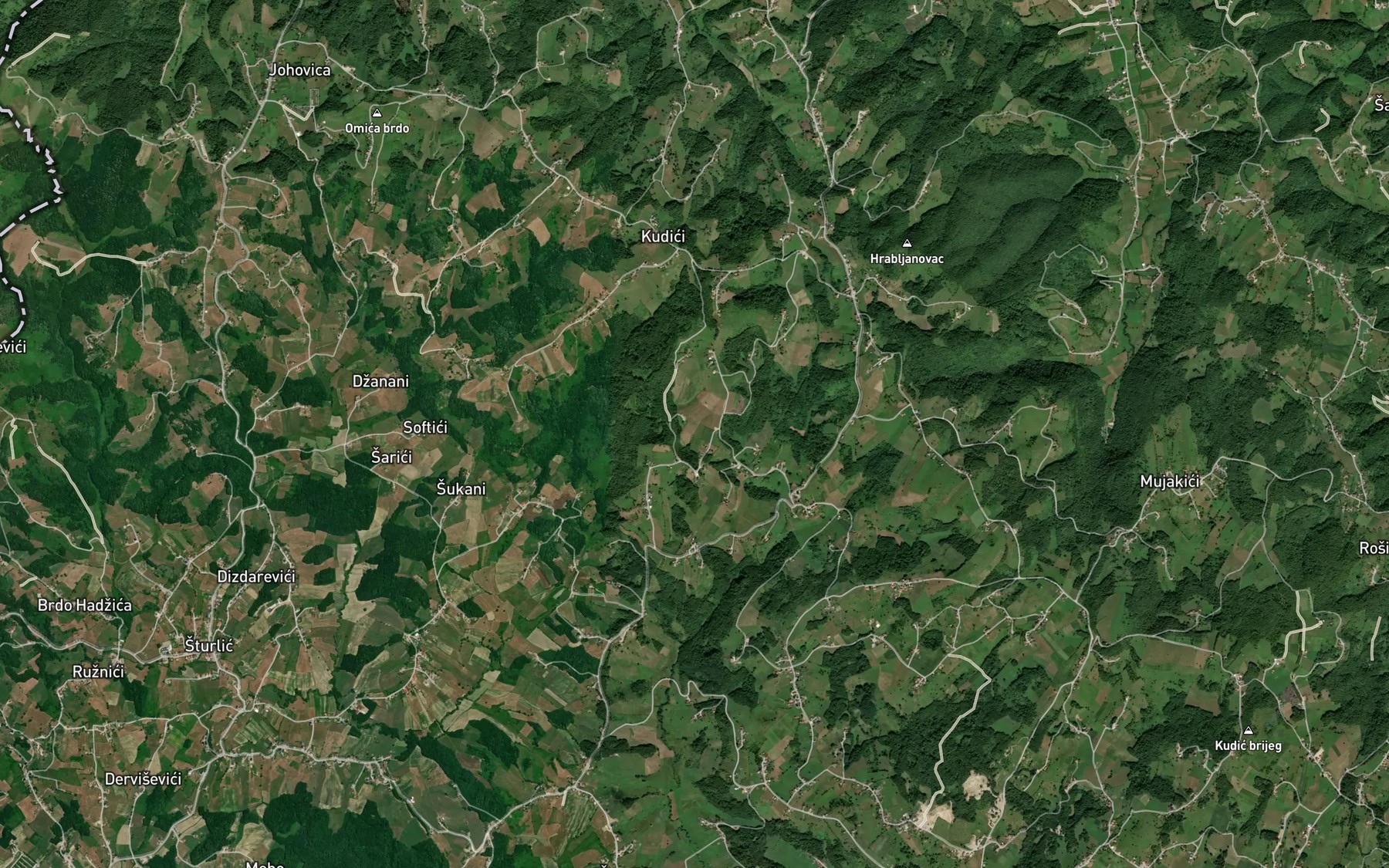 Satellite map of the Kupinjak