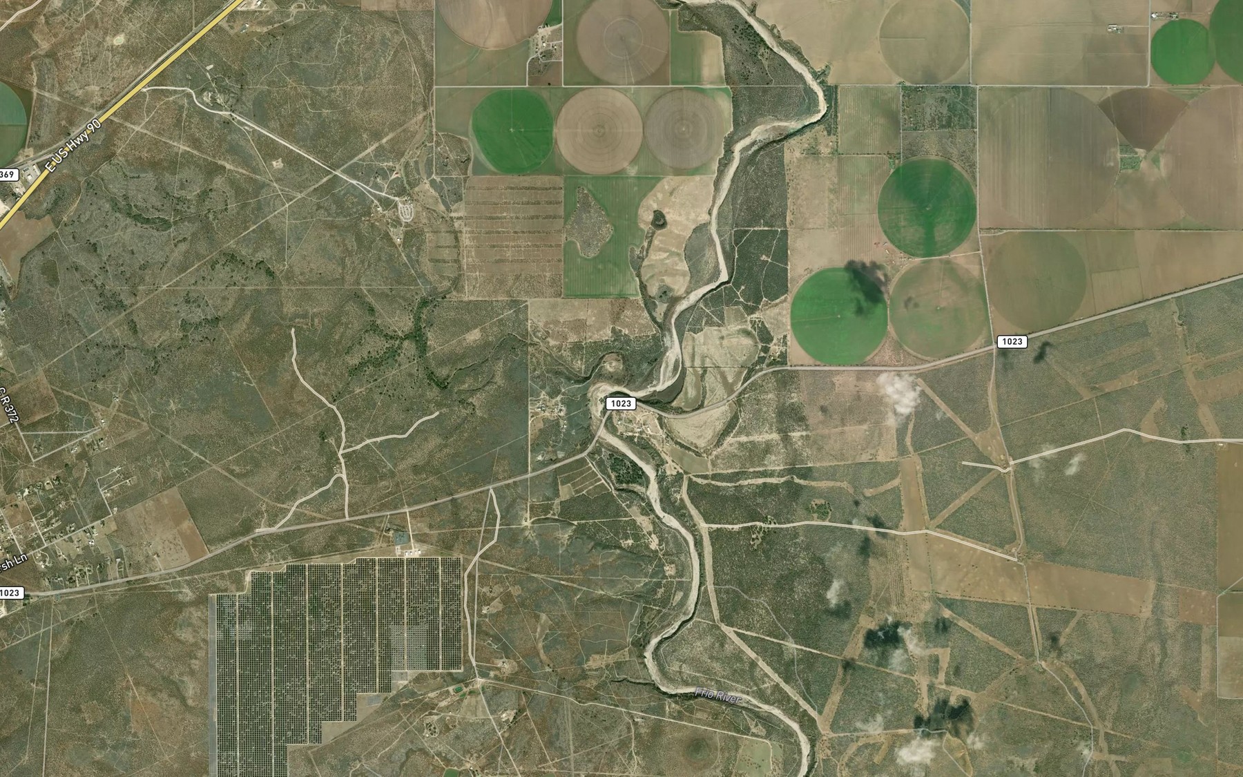 Satellite map of the Salt Creek